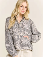 jHer Camo Half Zip Top