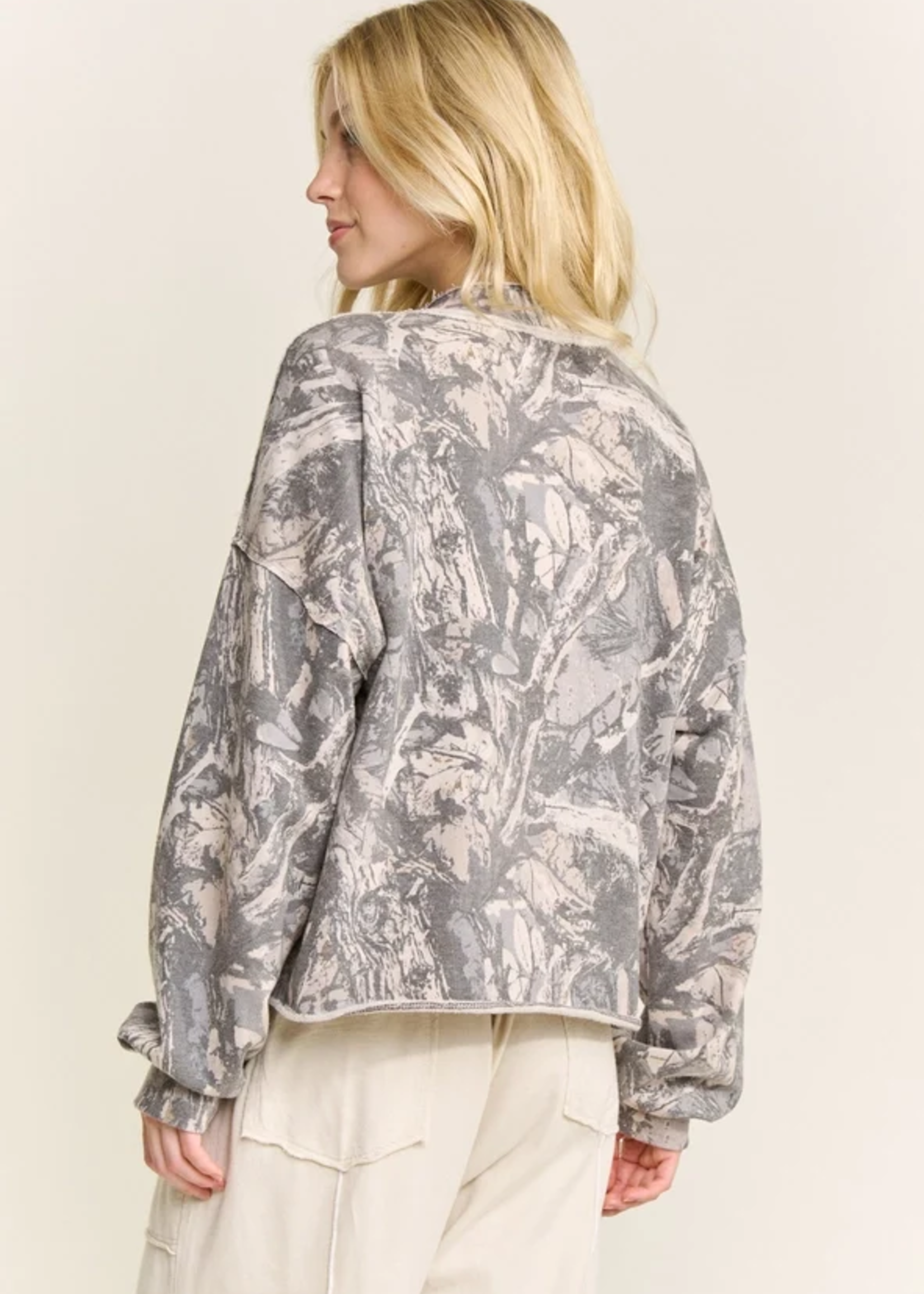 jHer Camo Half Zip Top