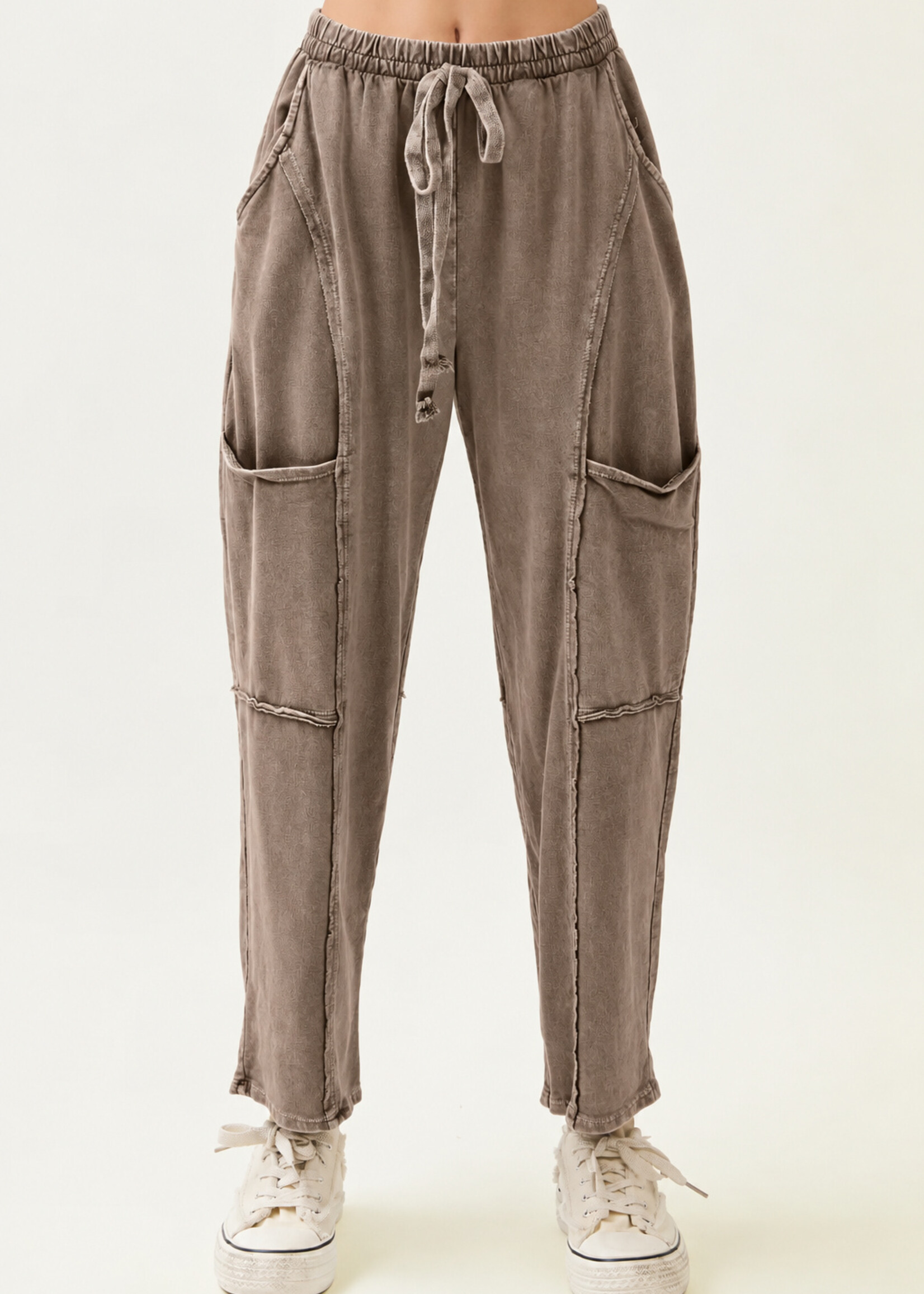 jHer Cargo Barrel Terry Pants Ash Oak