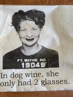Dog Wine Napkins