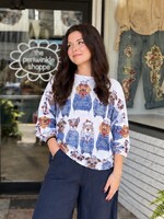 Gigi Batwing Sweater Sailor Dog