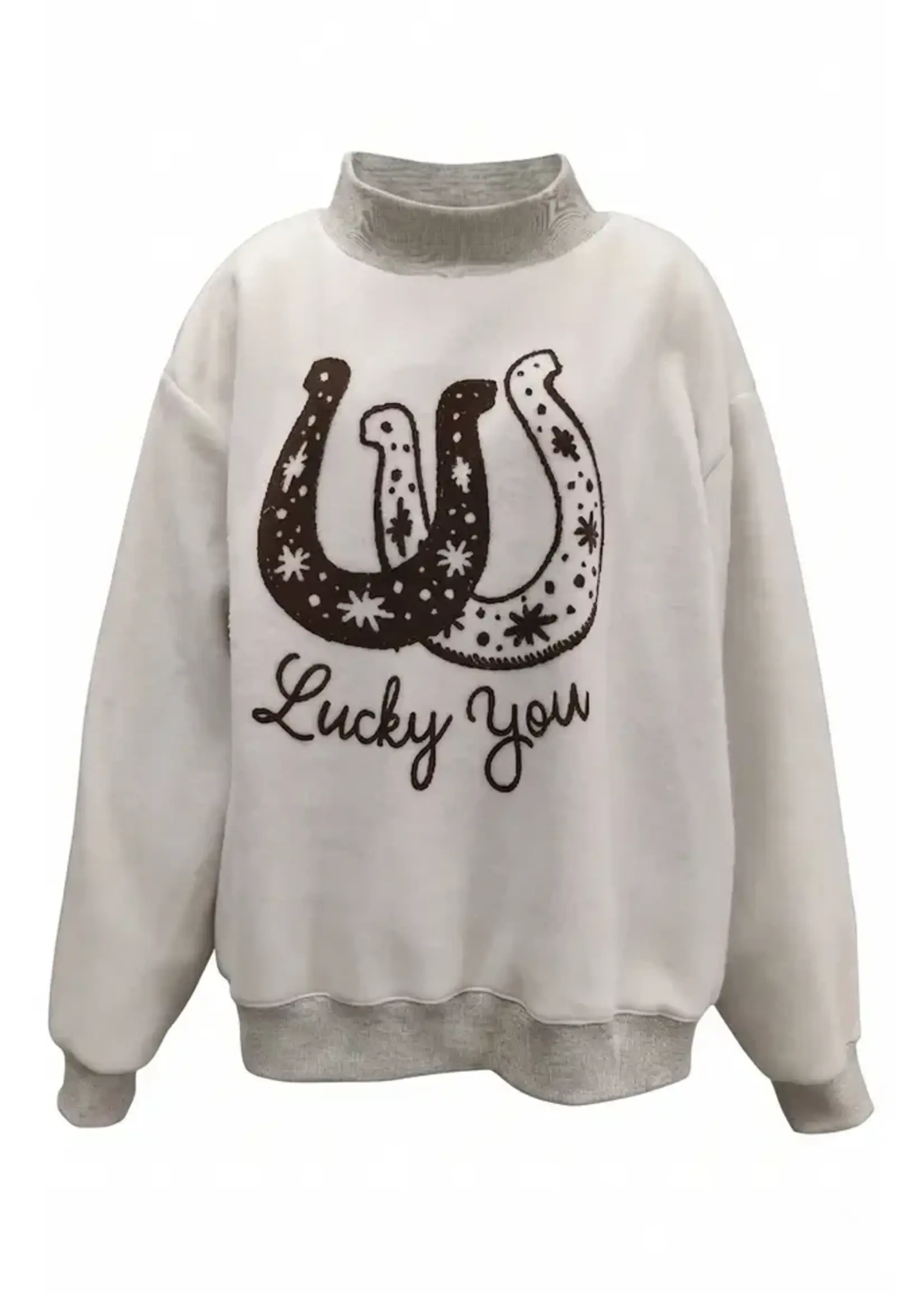 BUCKETLIST Reversible Horse Western Mockneck Sweatshirt