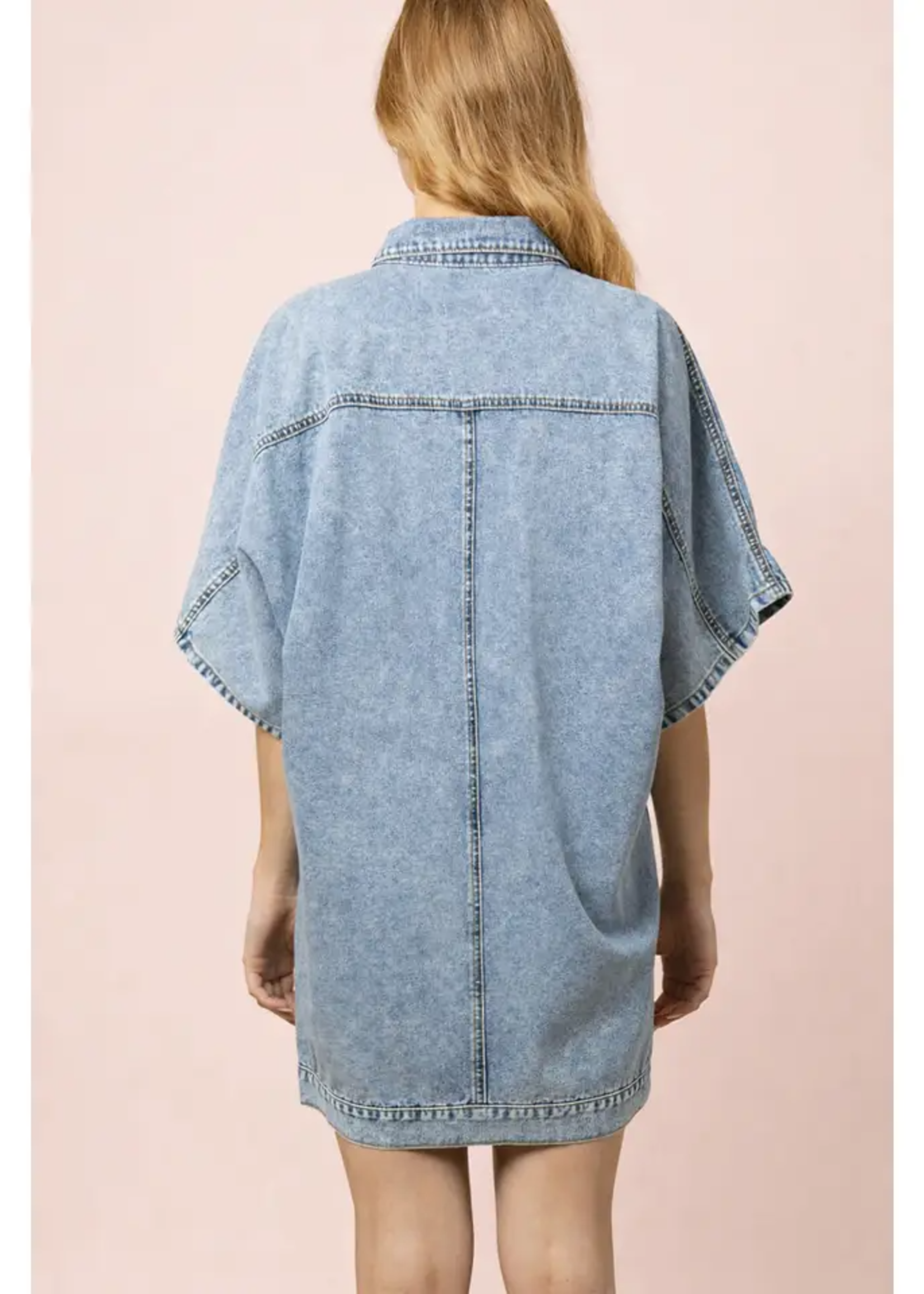 Very J Weekender Oversized Denim Tunic