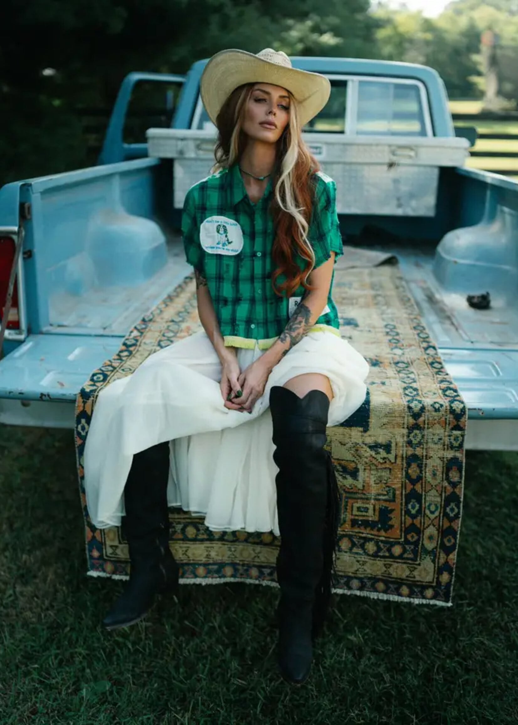 Happy Little Mother Respectfully Green Plaid Dog Shirt