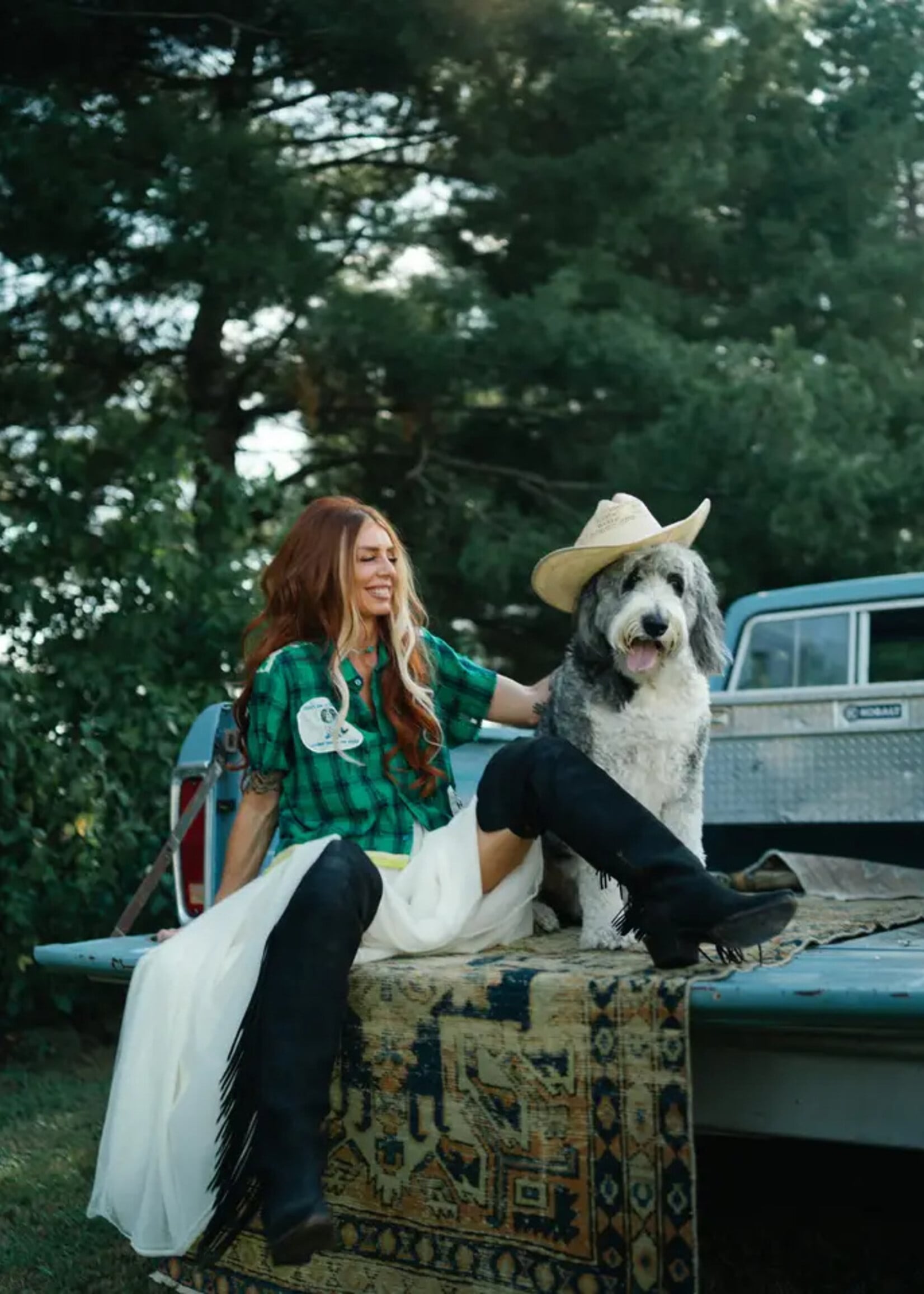 Happy Little Mother Respectfully Green Plaid Dog Shirt