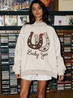 BUCKETLIST Reversible Horse Western Mockneck Sweatshirt