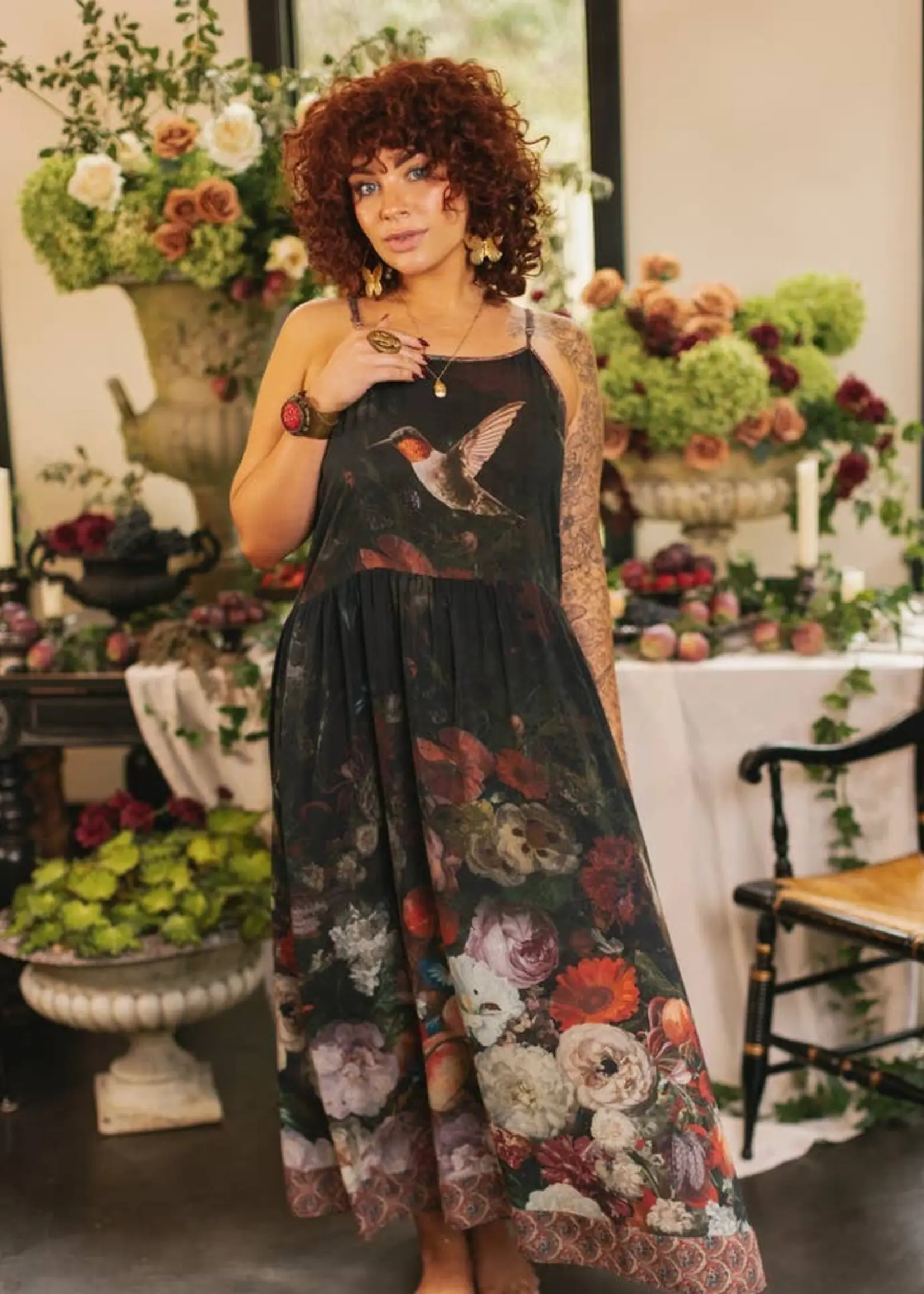 Market of Stars Flight of Fancy Boheme Long Maxi Slip Dress
