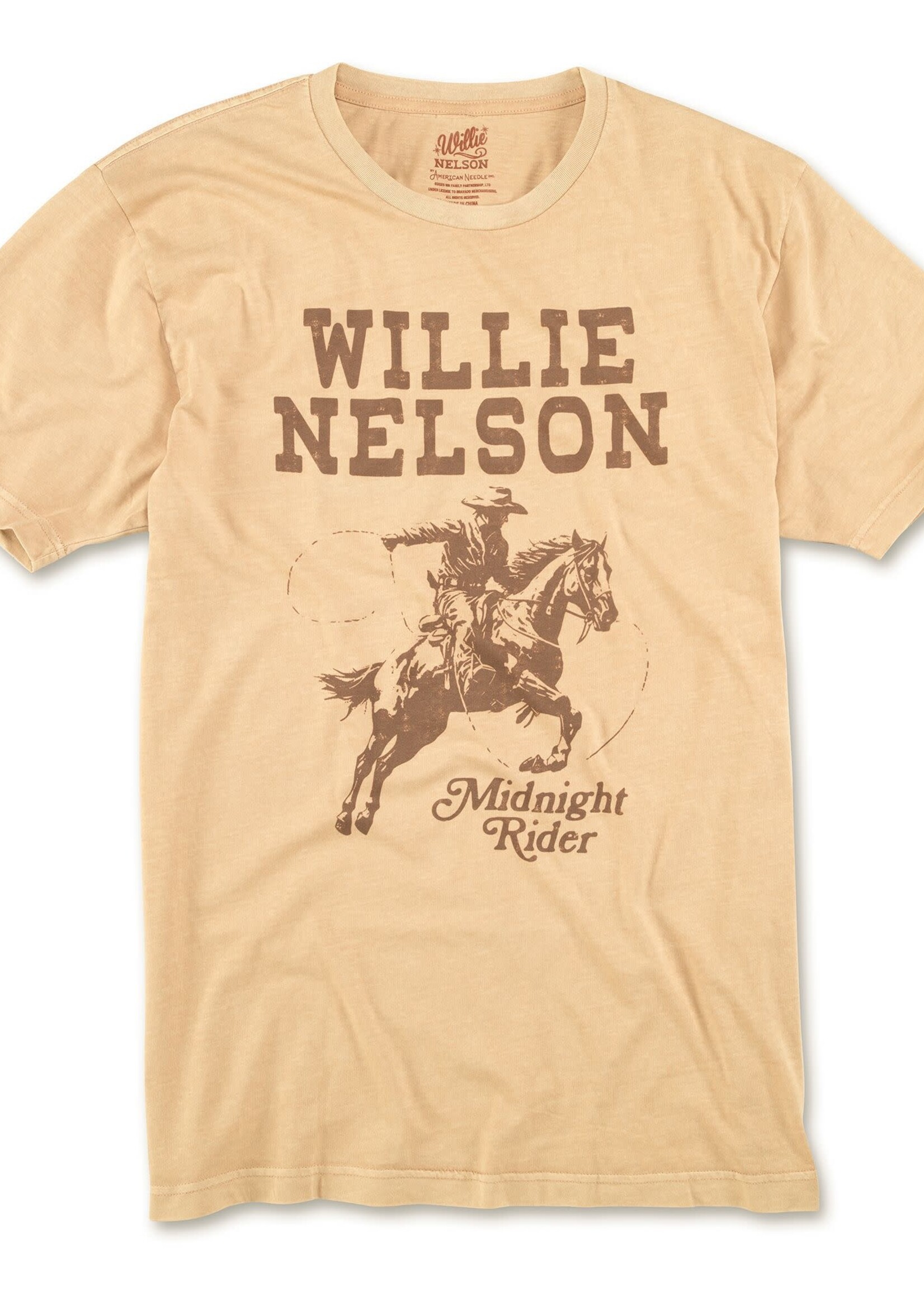 Willie Nelson Midnight Rider T-Shirt Tan