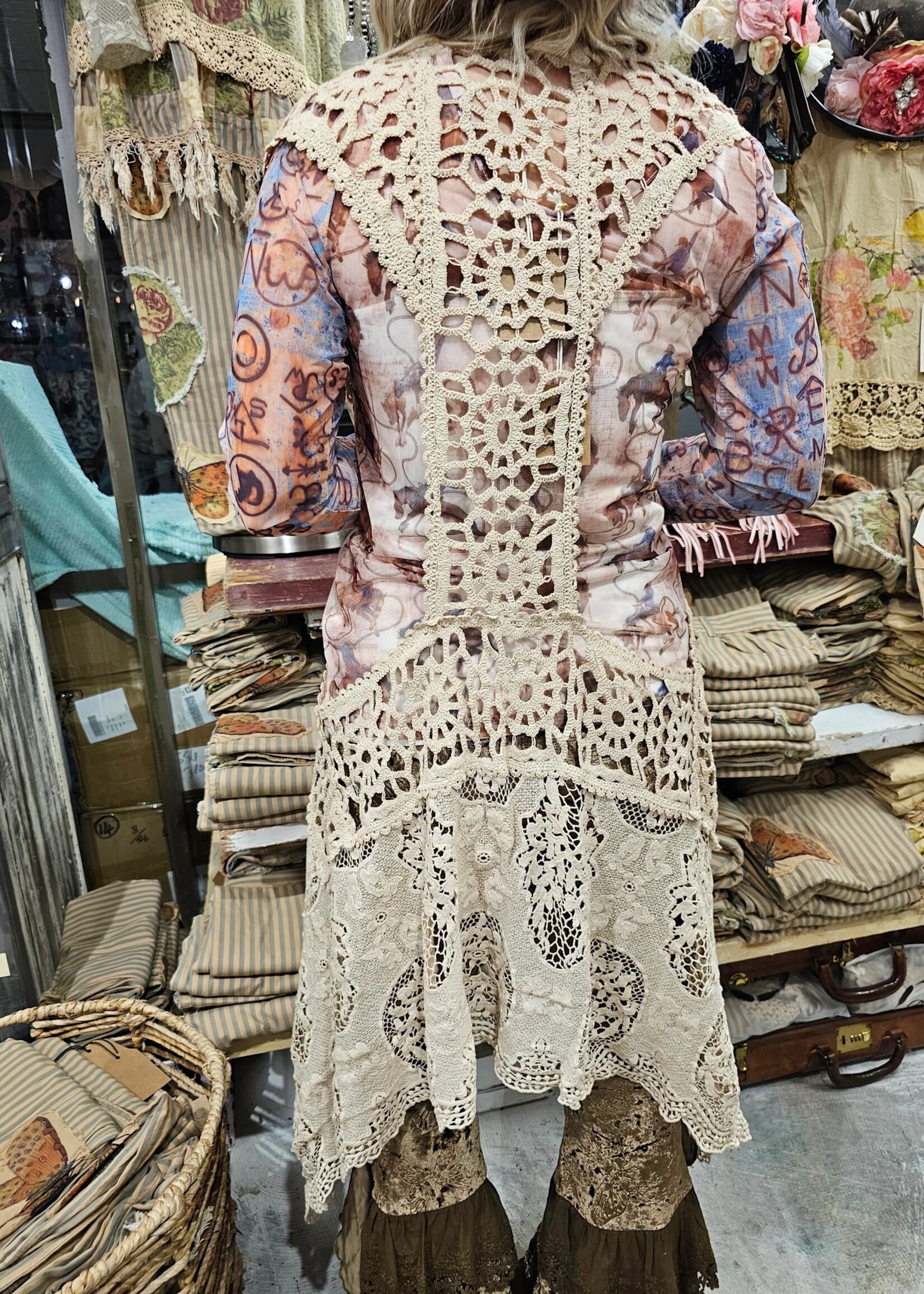 A Rare Bird Magdalena Crochet Duster One Size