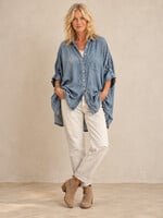 Jaded Gypsy Clothing Morning Meadow Chambray Top One Size