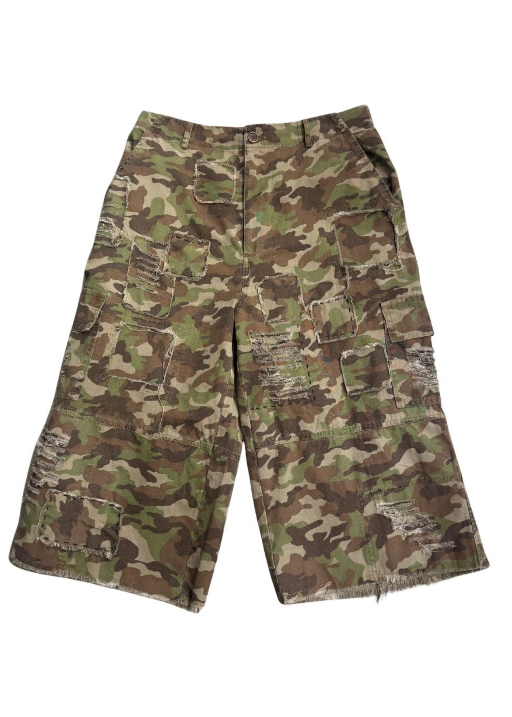 Jaded Gypsy Clothing Worn & Wild Crop Camo Culotte Jorts PREORDER