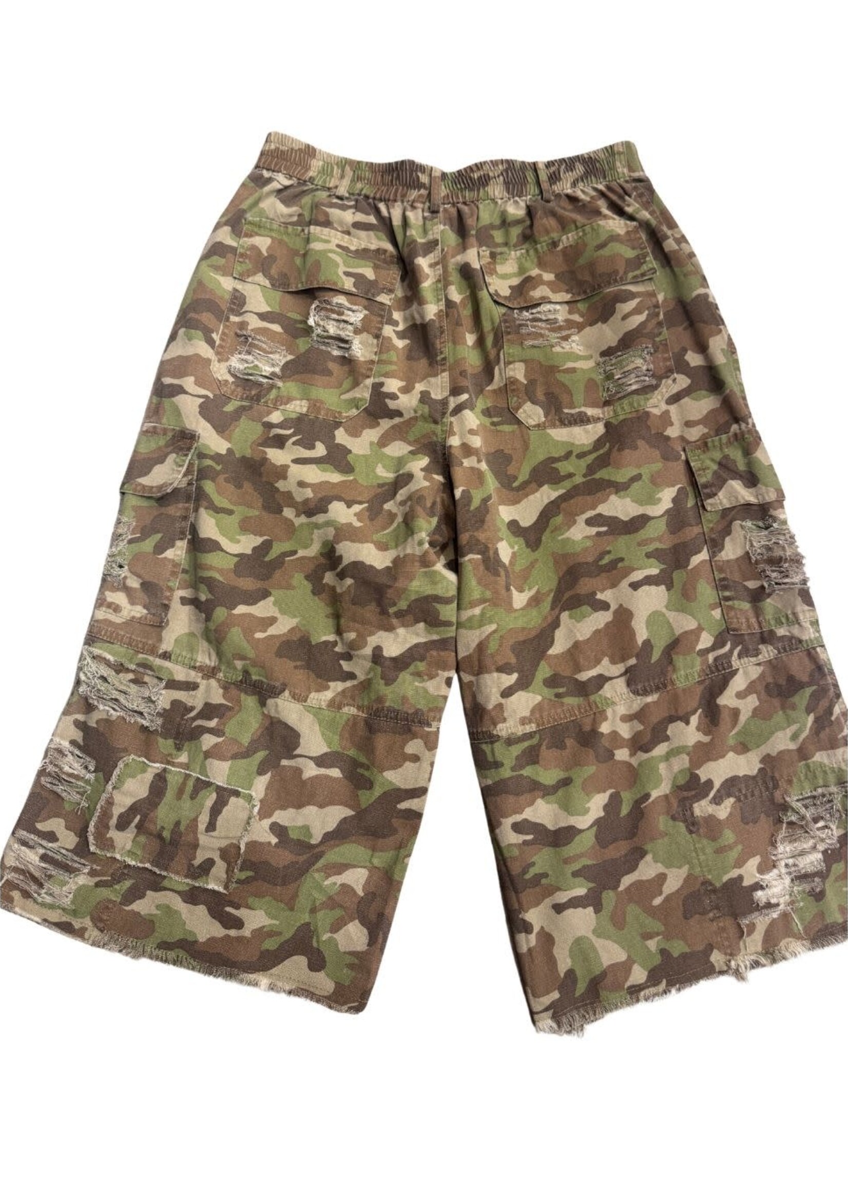 Jaded Gypsy Clothing Worn & Wild Crop Camo Culotte Jorts PREORDER