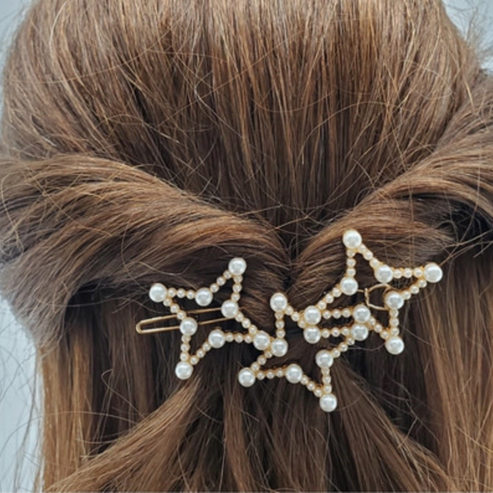 little twinkle co Metal Hair Clip - Pearl Stars - At Home with Jessi Dee