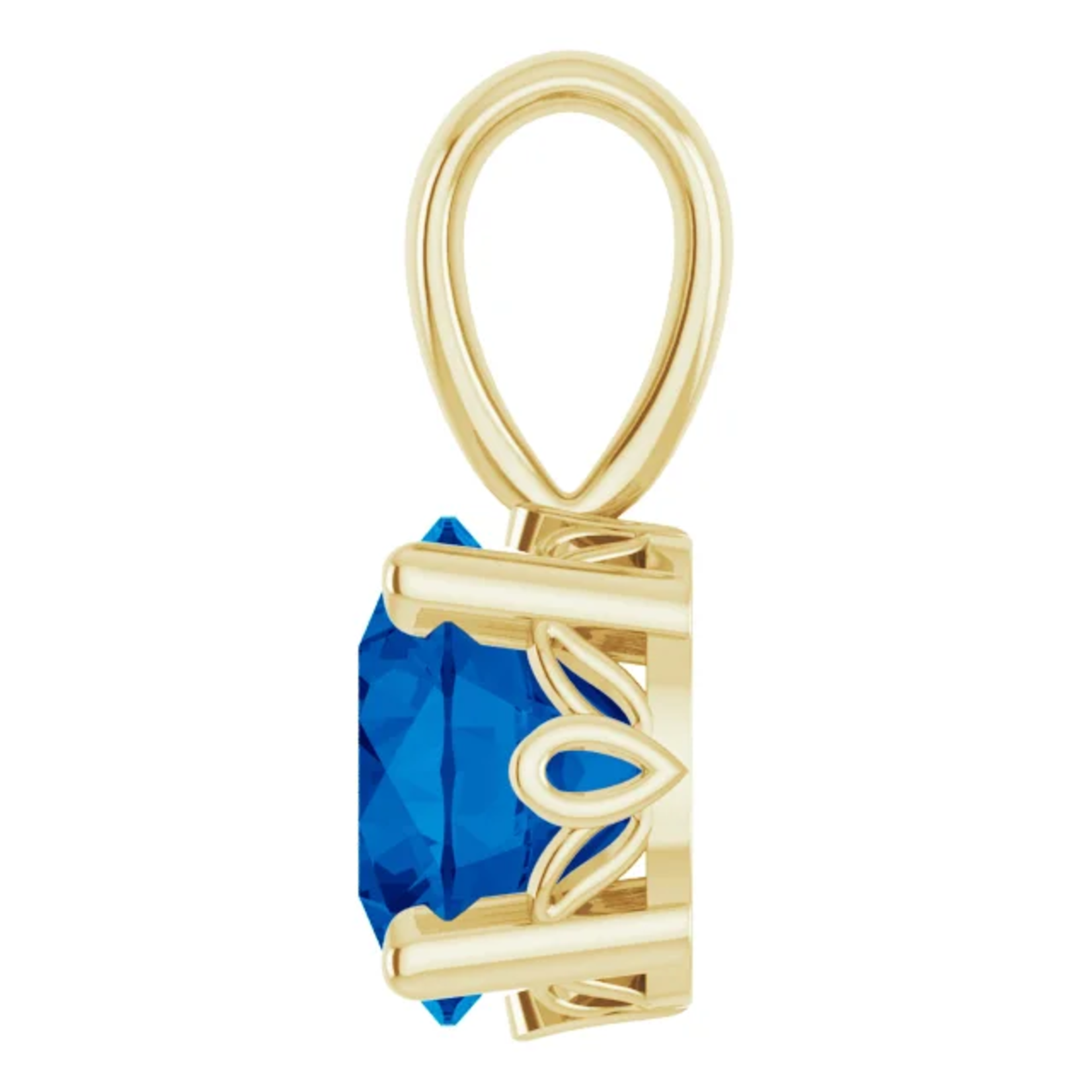 Mckay Diamonds Lab-Grown Blue Sapphire Pendant