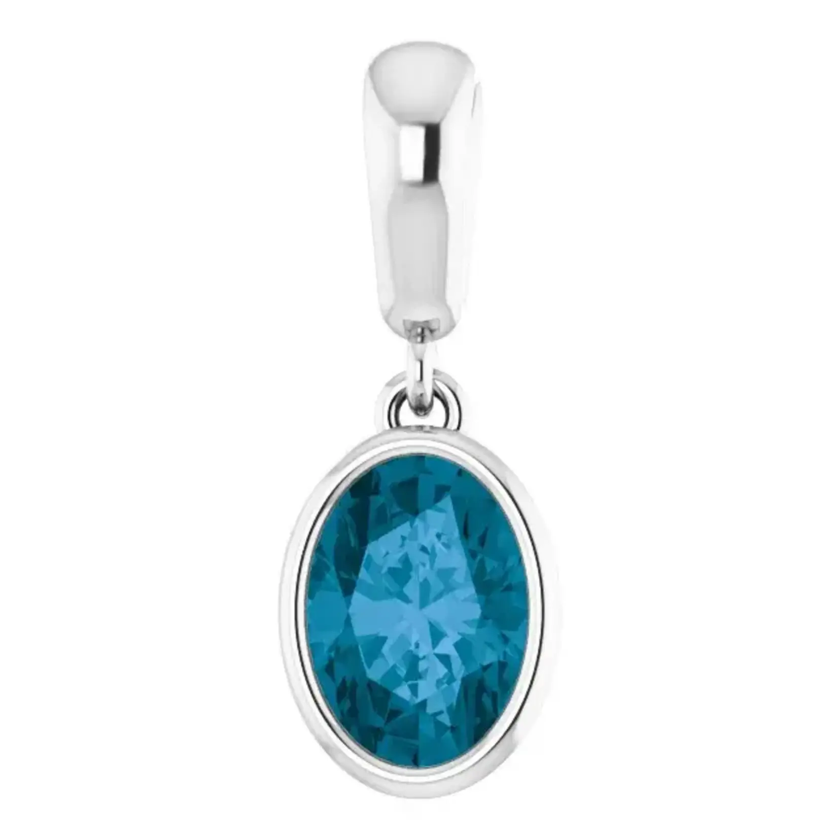 Mckay Diamonds Bezel Set Natural London Blue Topaz Pendant