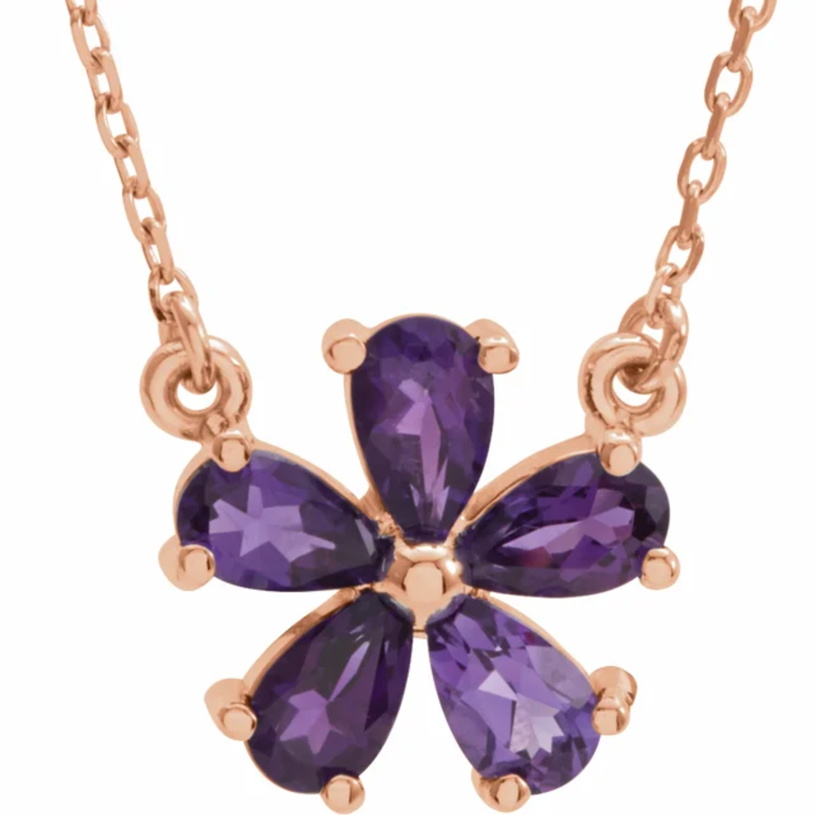 Mckay Diamonds Amethyst Flower Pendant with 16" Chain