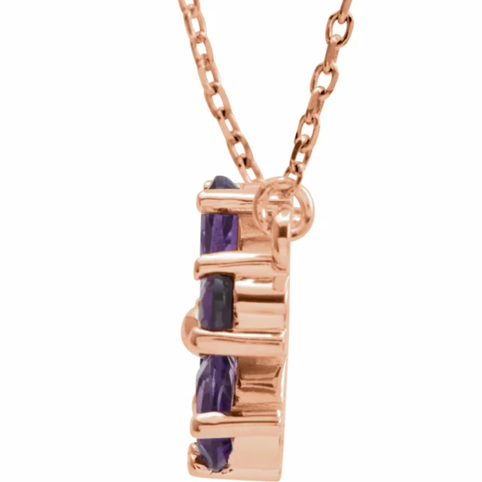 Mckay Diamonds Amethyst Flower Pendant with 16" Chain