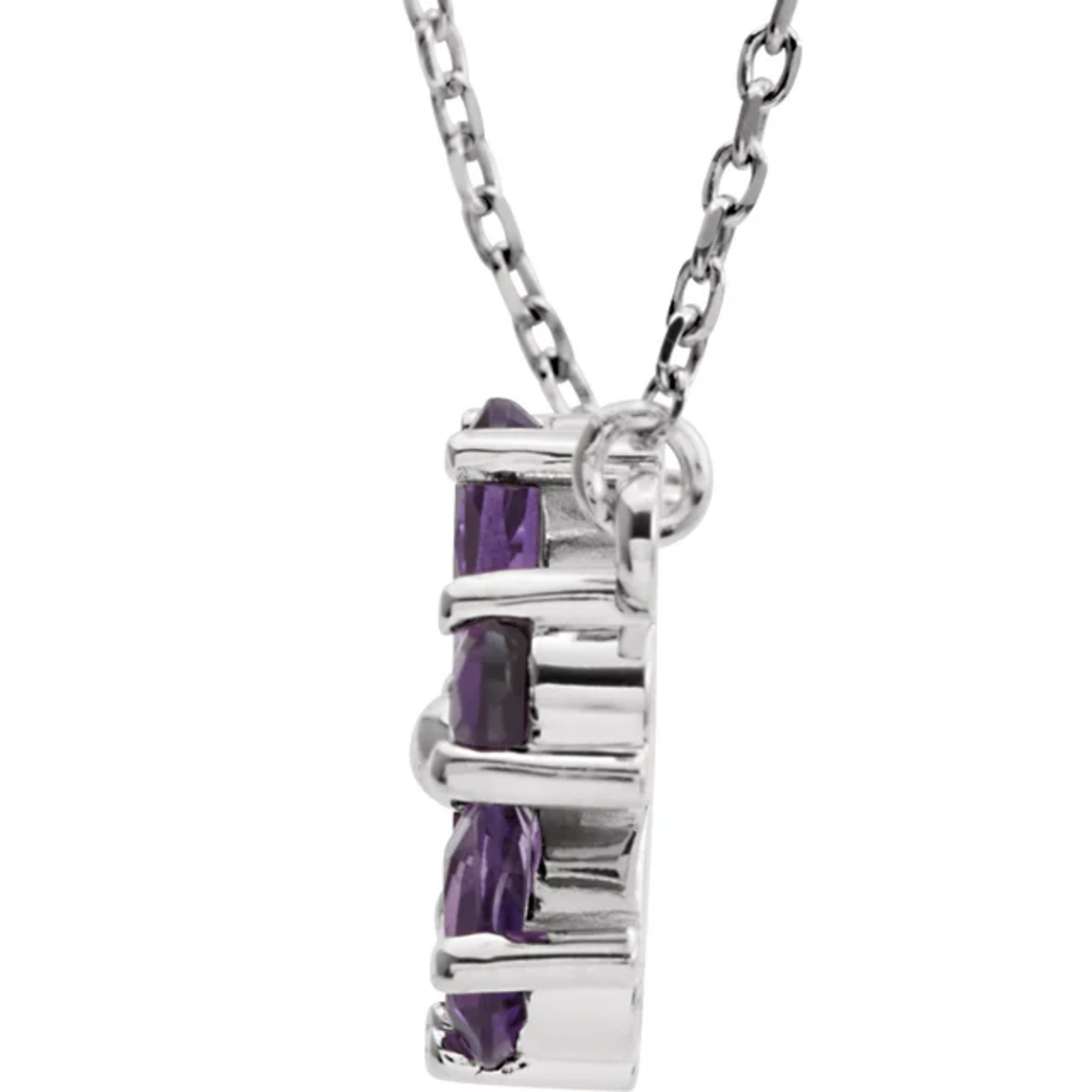 Mckay Diamonds Amethyst Flower Pendant with 16" Chain