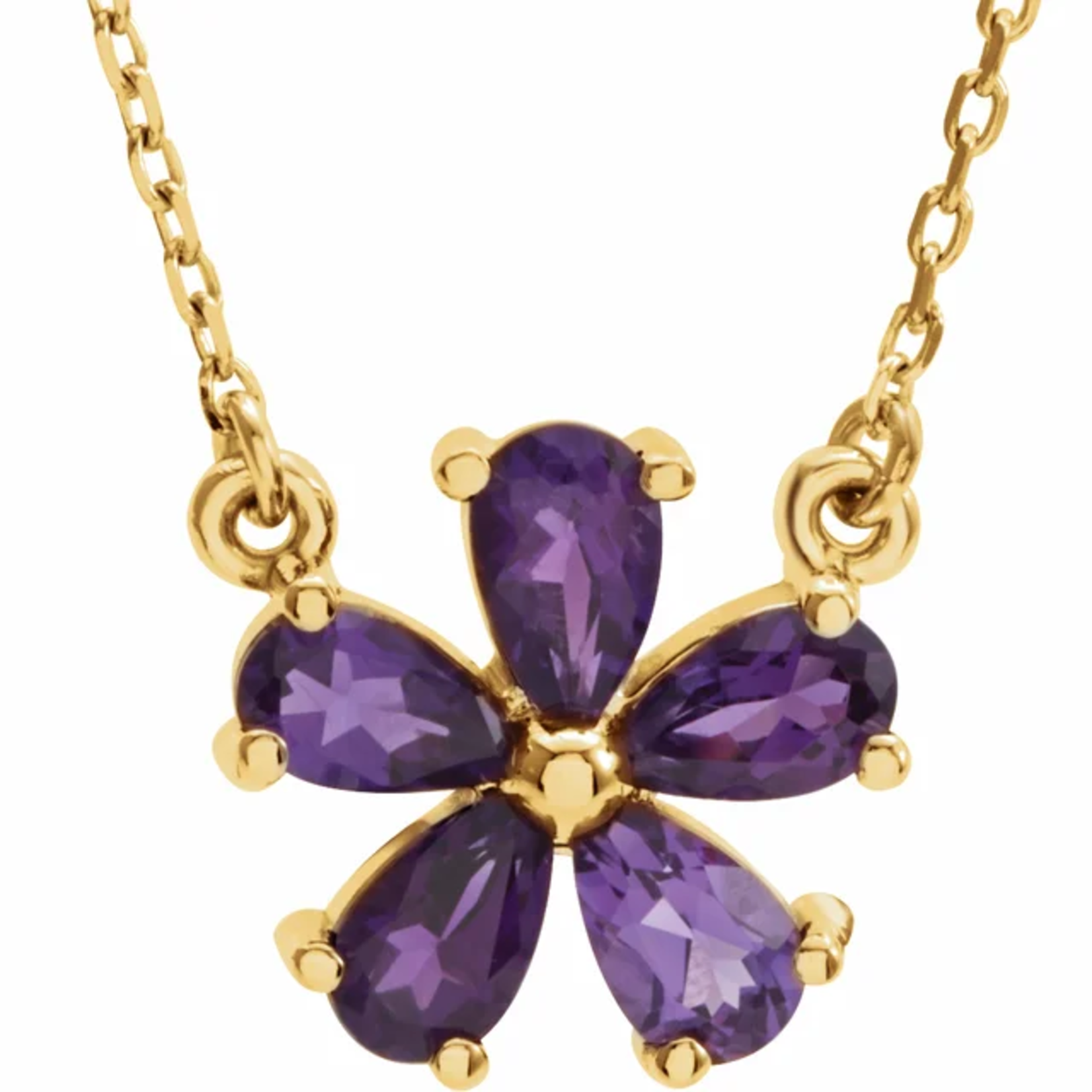 Mckay Diamonds Amethyst Flower Pendant with 16" Chain