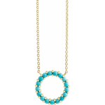 Mckay Diamonds Natural Turquoise Circle Necklace