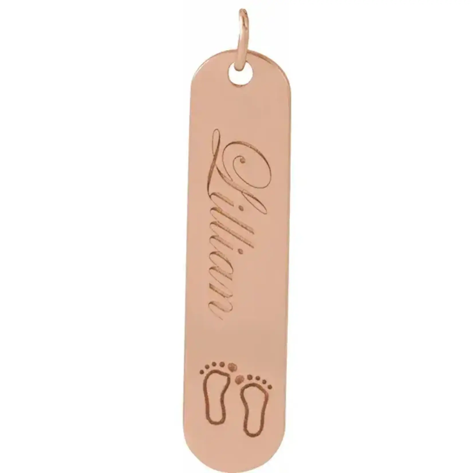 Mckay Diamonds 14K Gold Vertical Engraved Gold Pendant