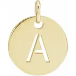 Mckay Diamonds 14K Solid Gold Stencil Cut Initial Pendant