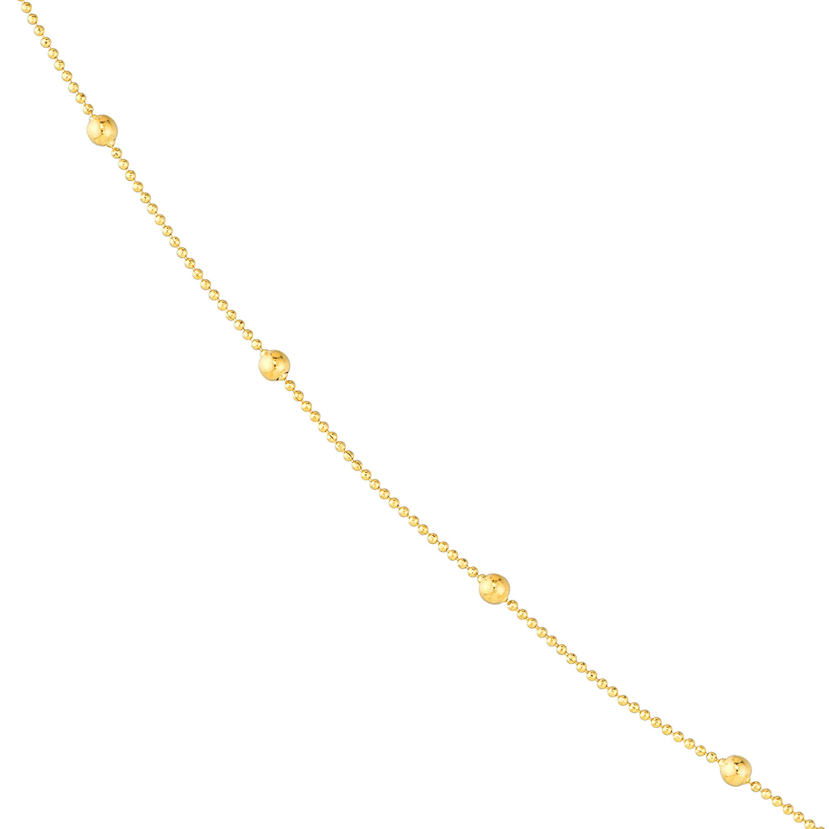 Mckay Diamonds 14K Yellow Gold Ball Station Chain Necklace