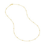 Mckay Diamonds 14K Yellow Gold Ball Station Chain Necklace