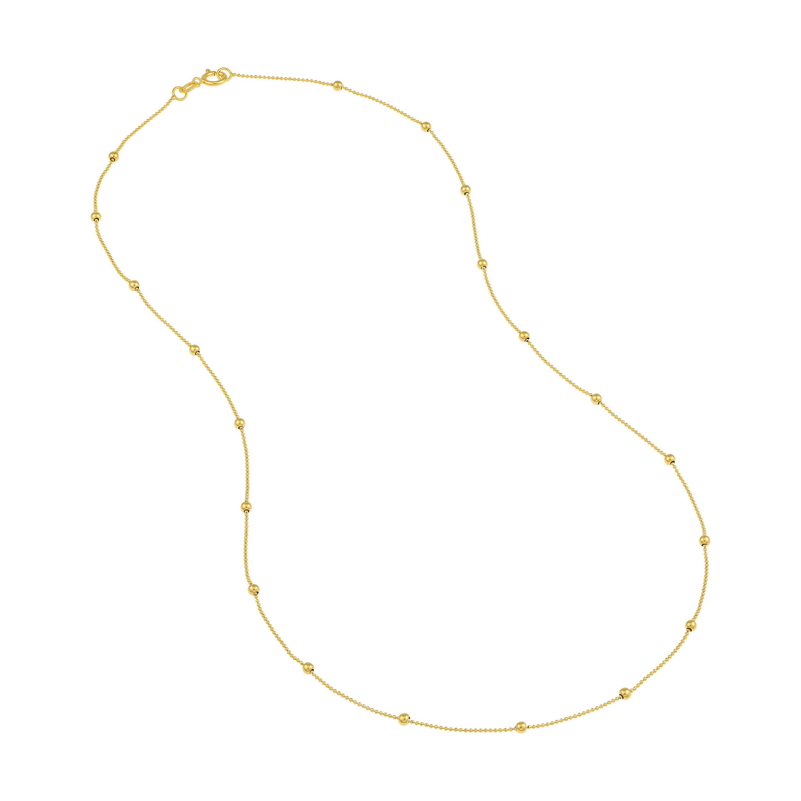Mckay Diamonds 14K Yellow Gold Ball Station Chain Necklace