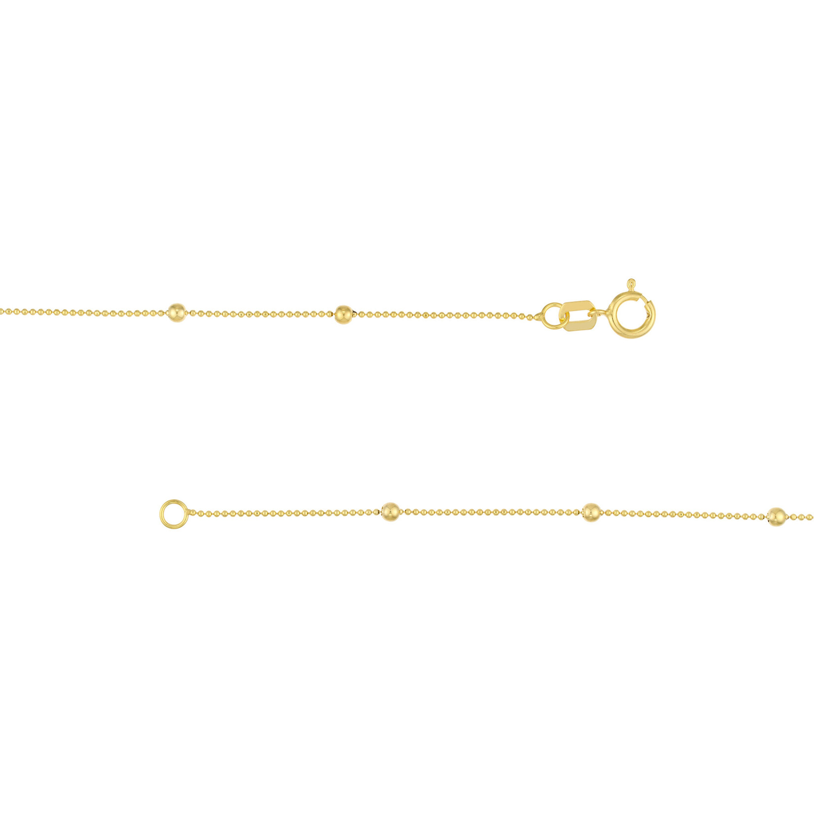 Mckay Diamonds 14K Yellow Gold Ball Station Chain Necklace