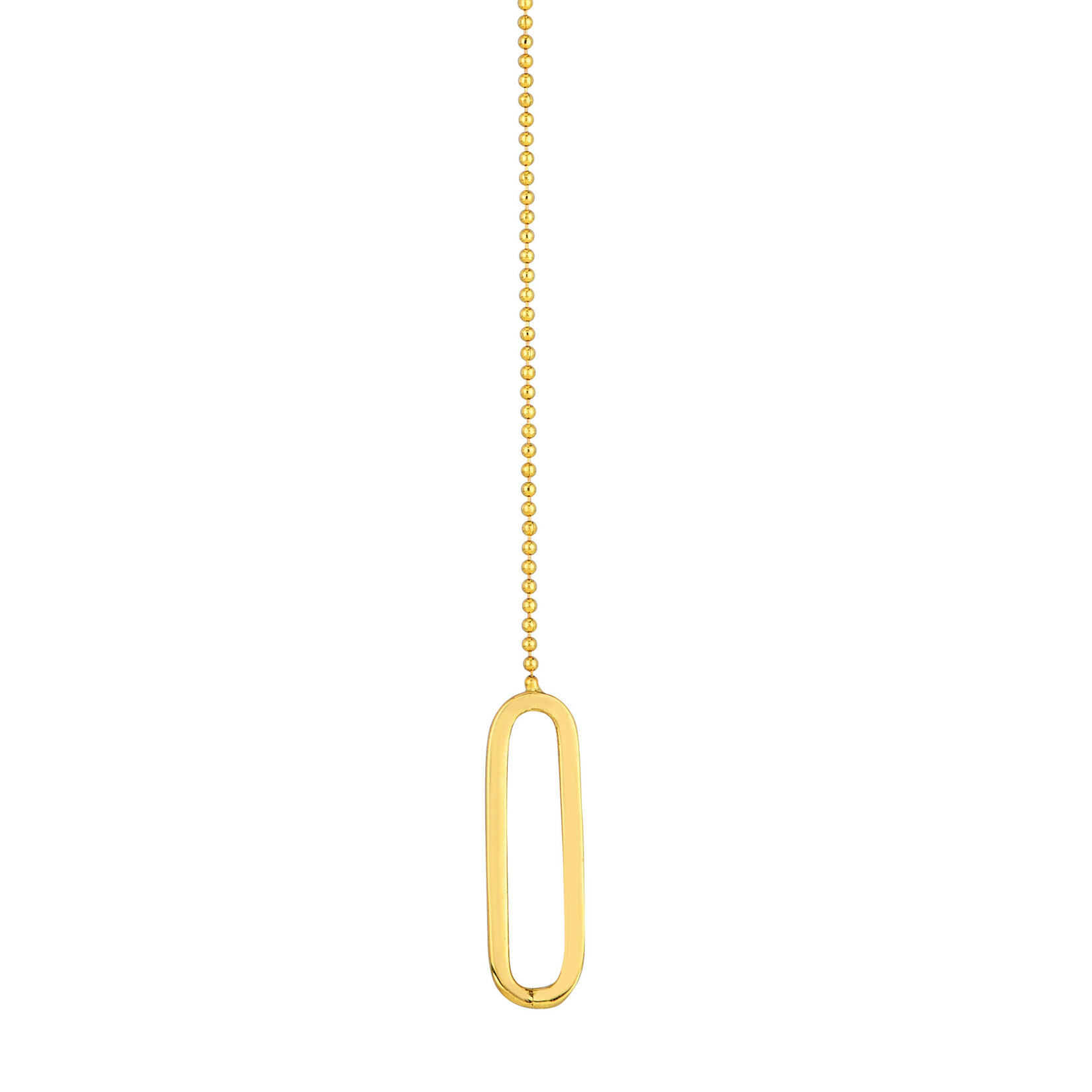 Mckay Diamonds 14K Yellow Gold Diamond-Cut Bead Chain with Paperclip Element, 18-Inch Chain