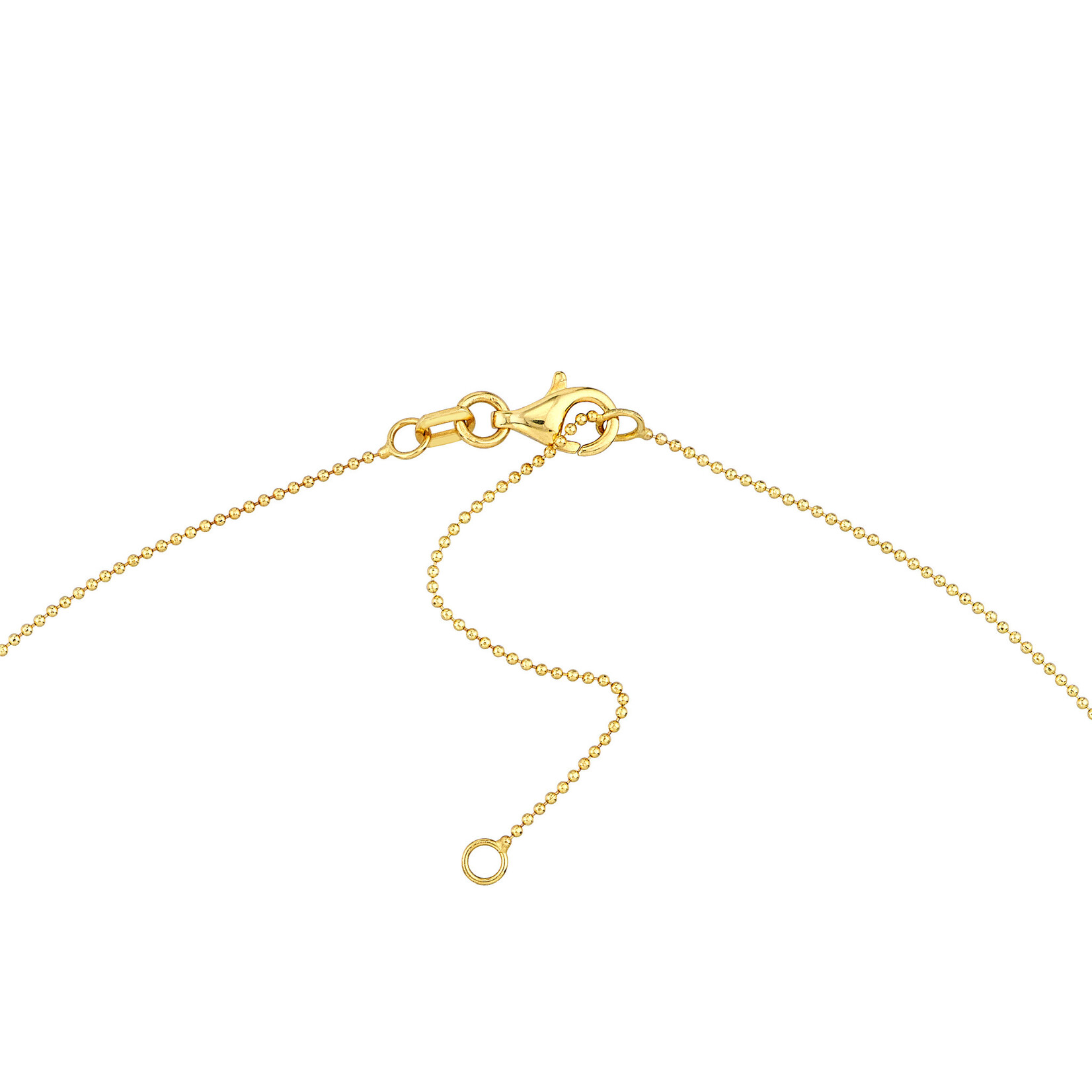 Mckay Diamonds 14K Yellow Gold Diamond-Cut Bead Chain with Paperclip Element, 18-Inch Chain