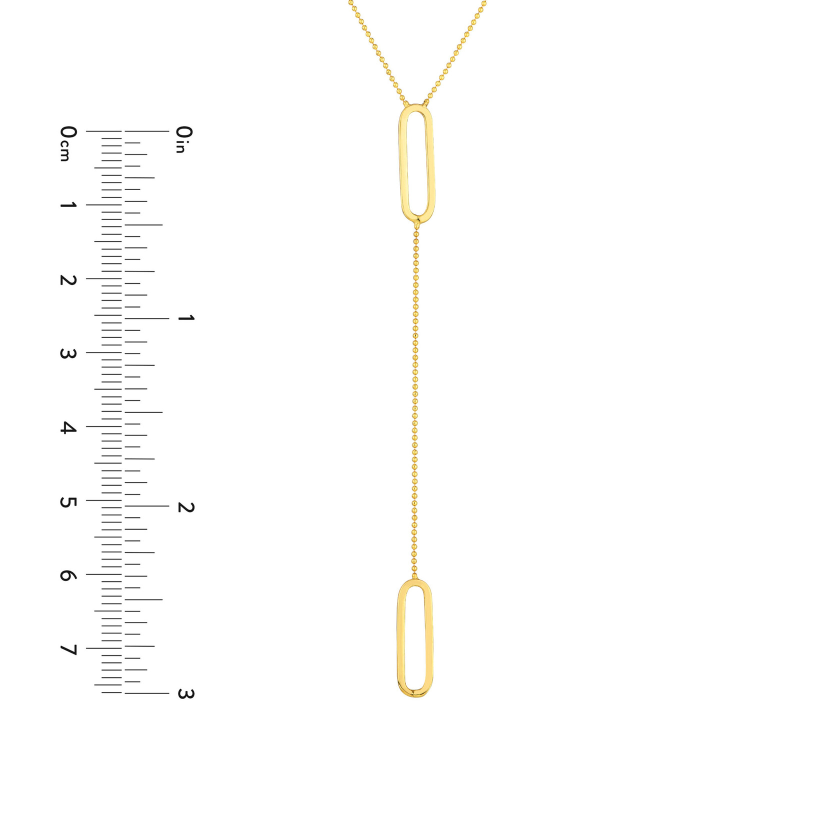Mckay Diamonds 14K Yellow Gold Diamond-Cut Bead Chain with Paperclip Element, 18-Inch Chain