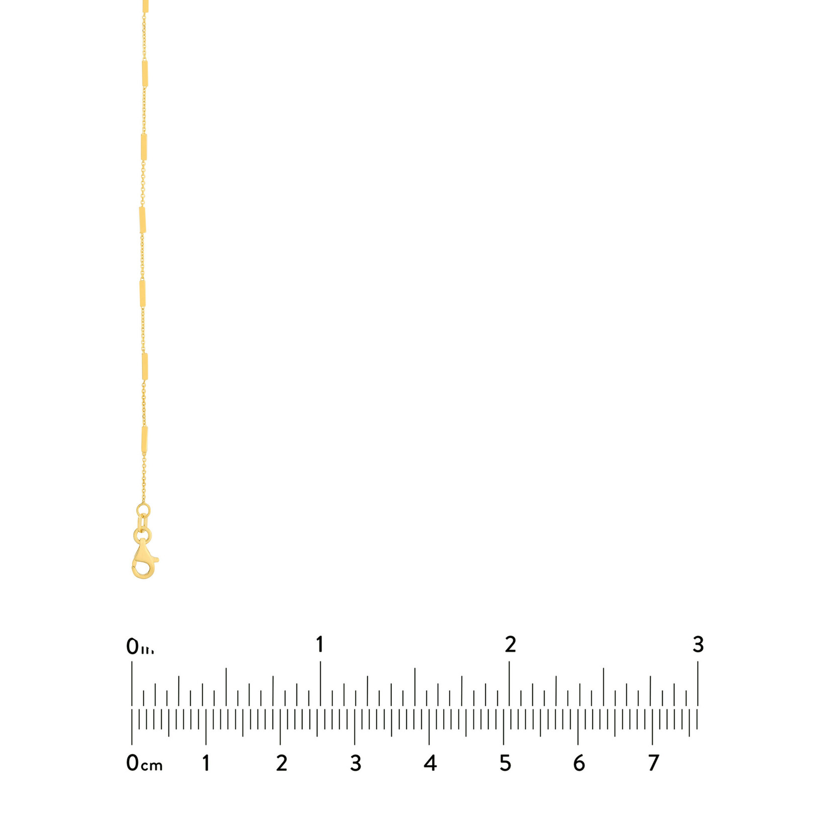 Mckay Diamonds 14K Yellow Gold Bar Station Cable Chain Necklace, 20-Inch Length