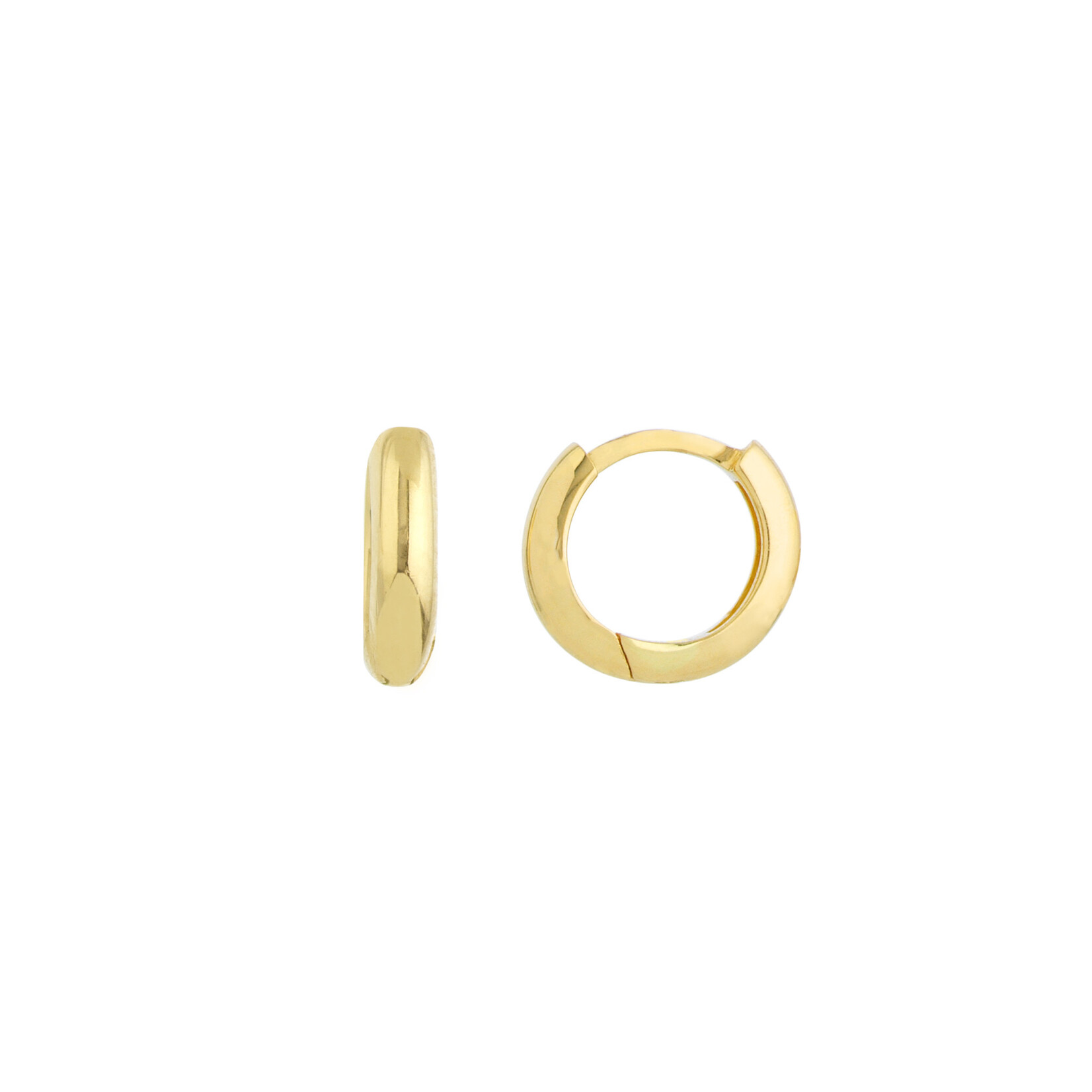 Mckay Diamonds 14K Yellow Gold Baby Huggie Earrings, 9.25mm x 2.15mm
