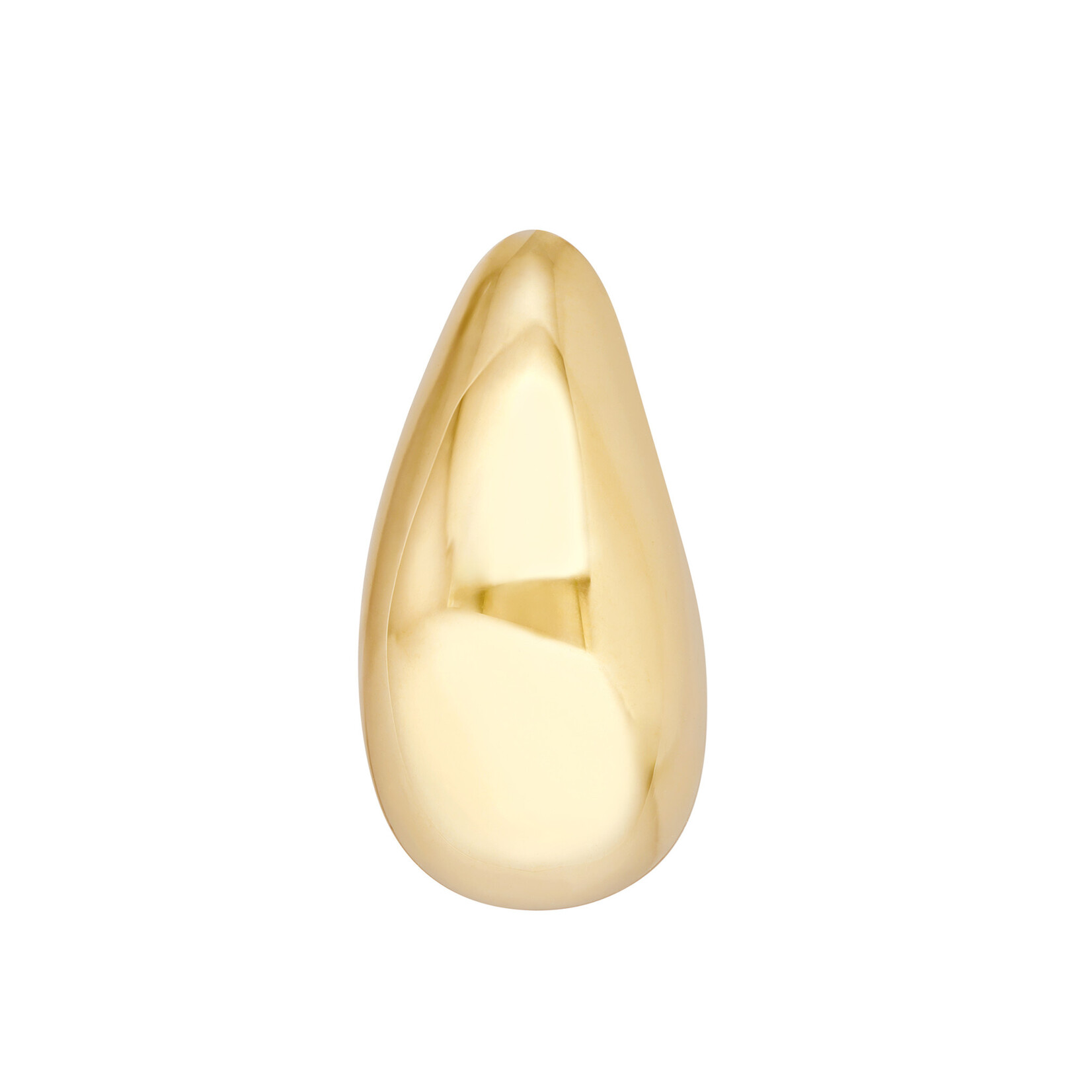 Mckay Diamonds 14K Yellow Gold Teardrop Dome Earrings, 20mm
