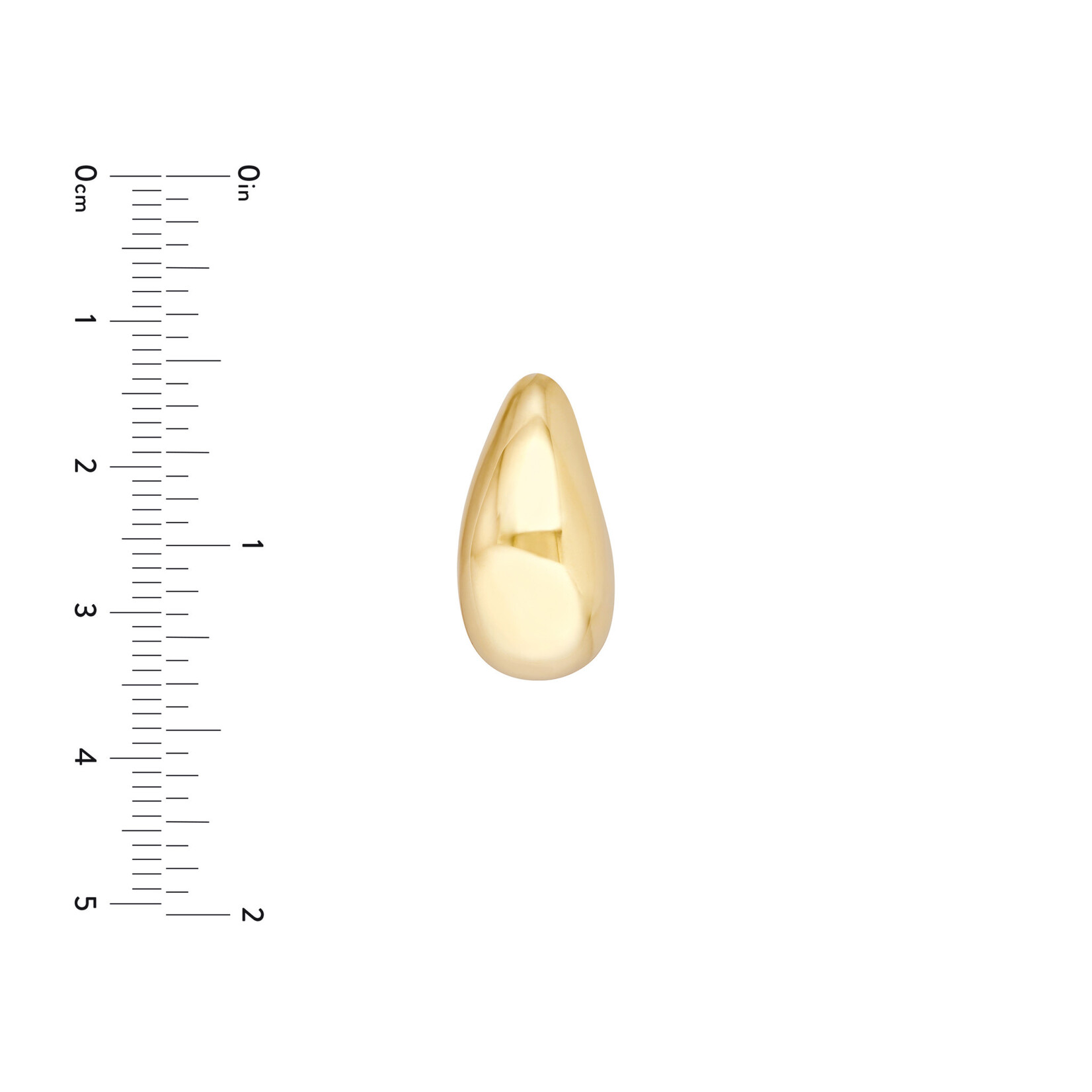 Mckay Diamonds 14K Yellow Gold Teardrop Dome Earrings, 20mm