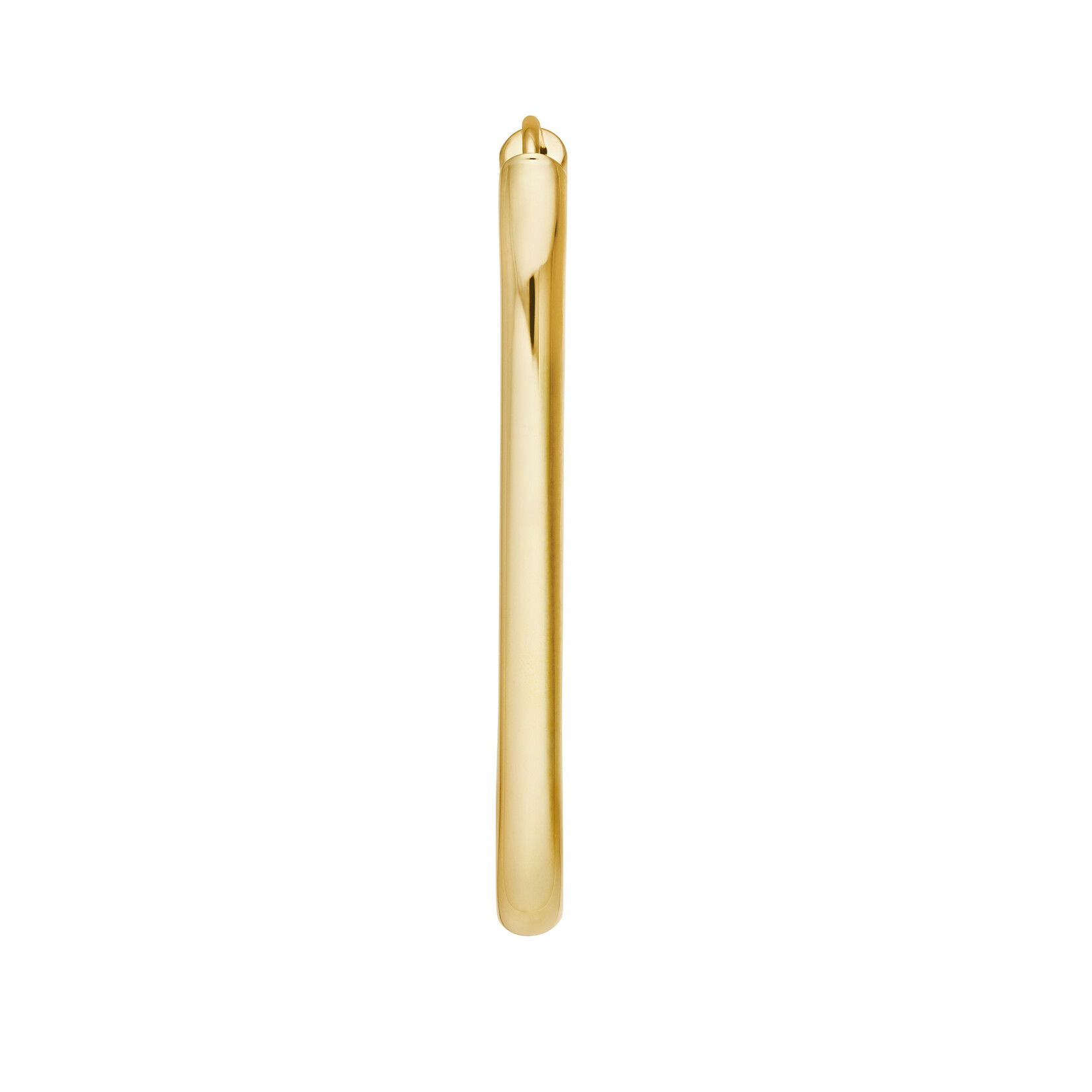 Mckay Diamonds 14K Yellow Gold Oval Hoop Earrings with Hinge Closure