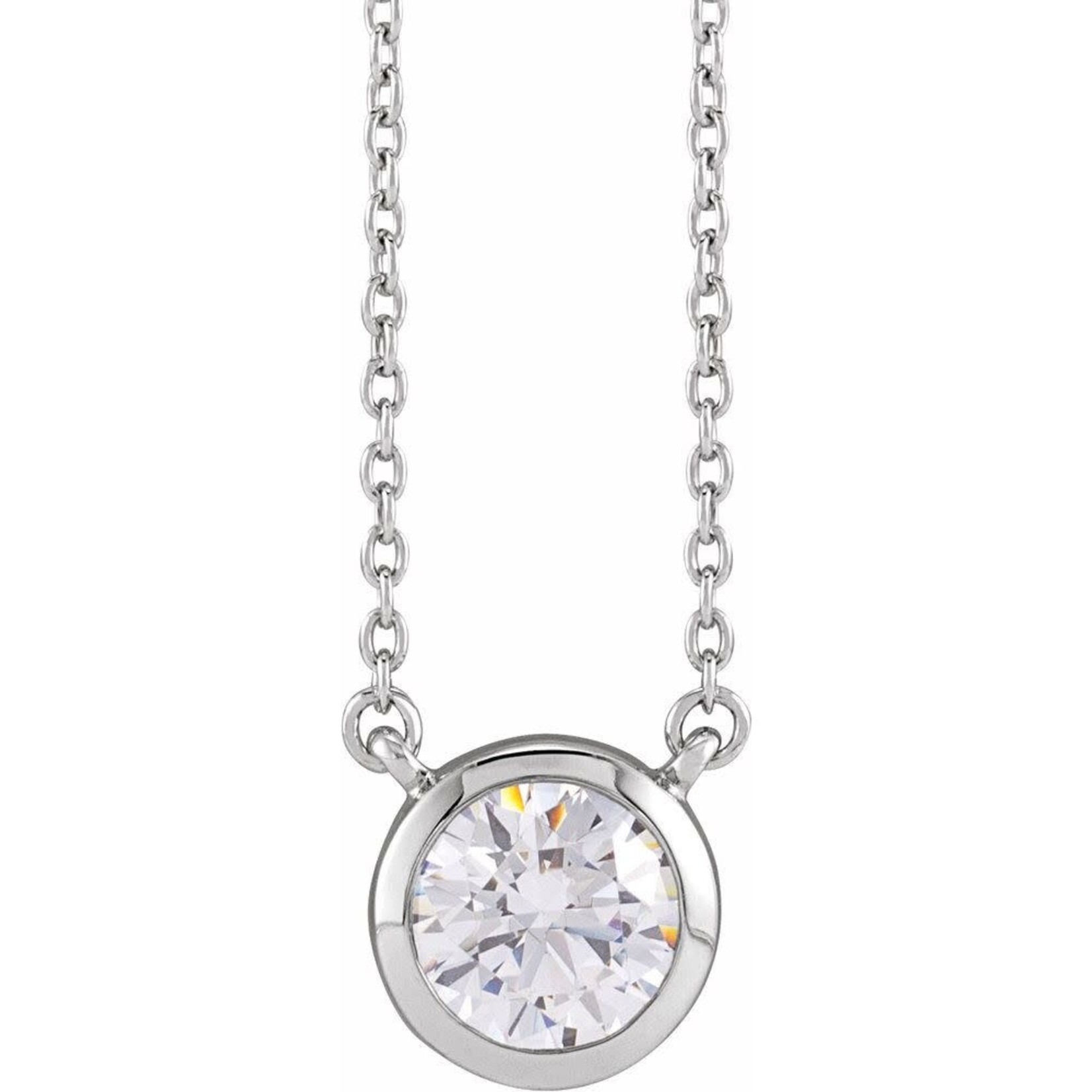 Lab Grown Diamond Bezel Set Necklace