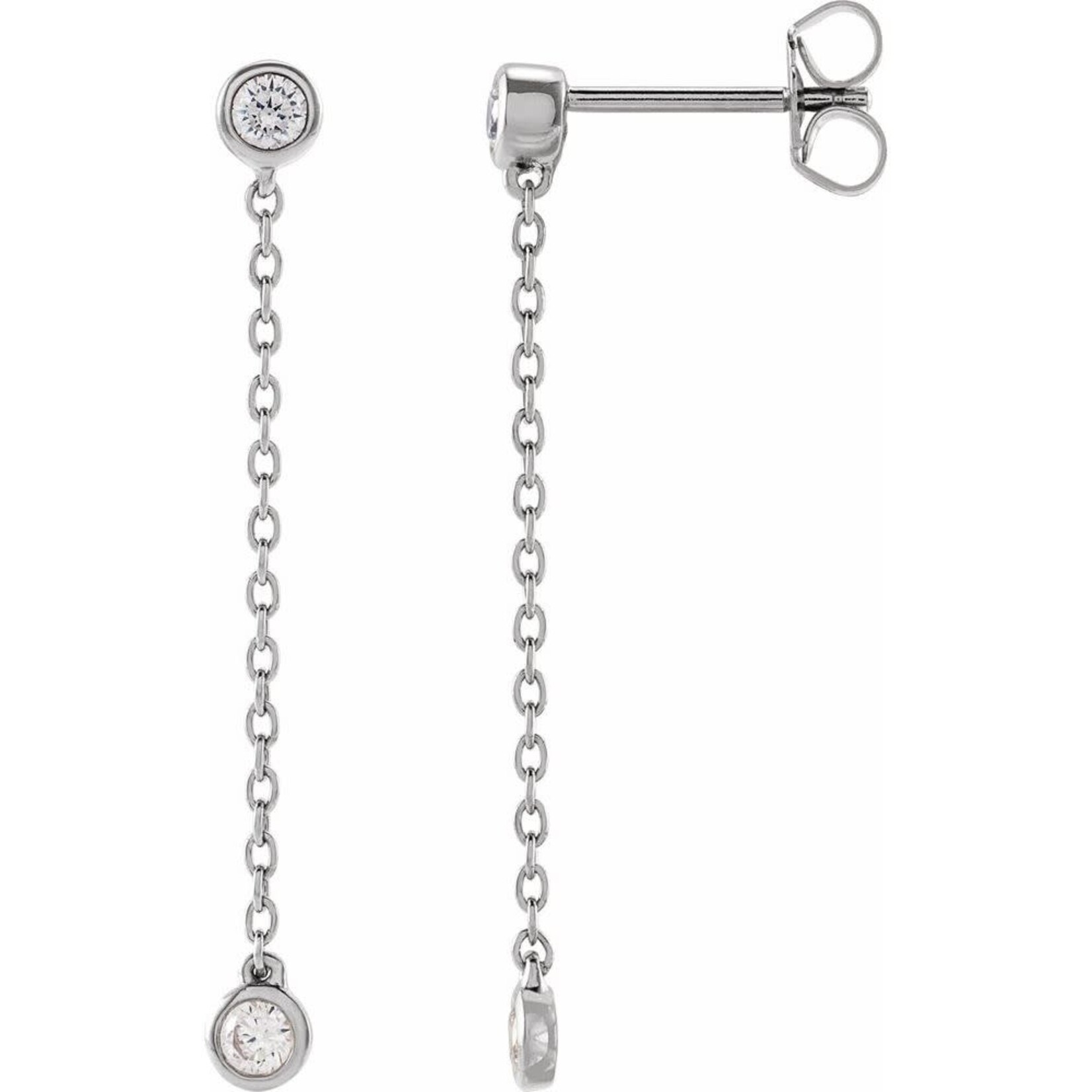 Mckay Diamonds Lab Grown Diamond Chain Earrings