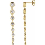 Mckay Diamonds Lab Grown Bezel Dangle Earrings