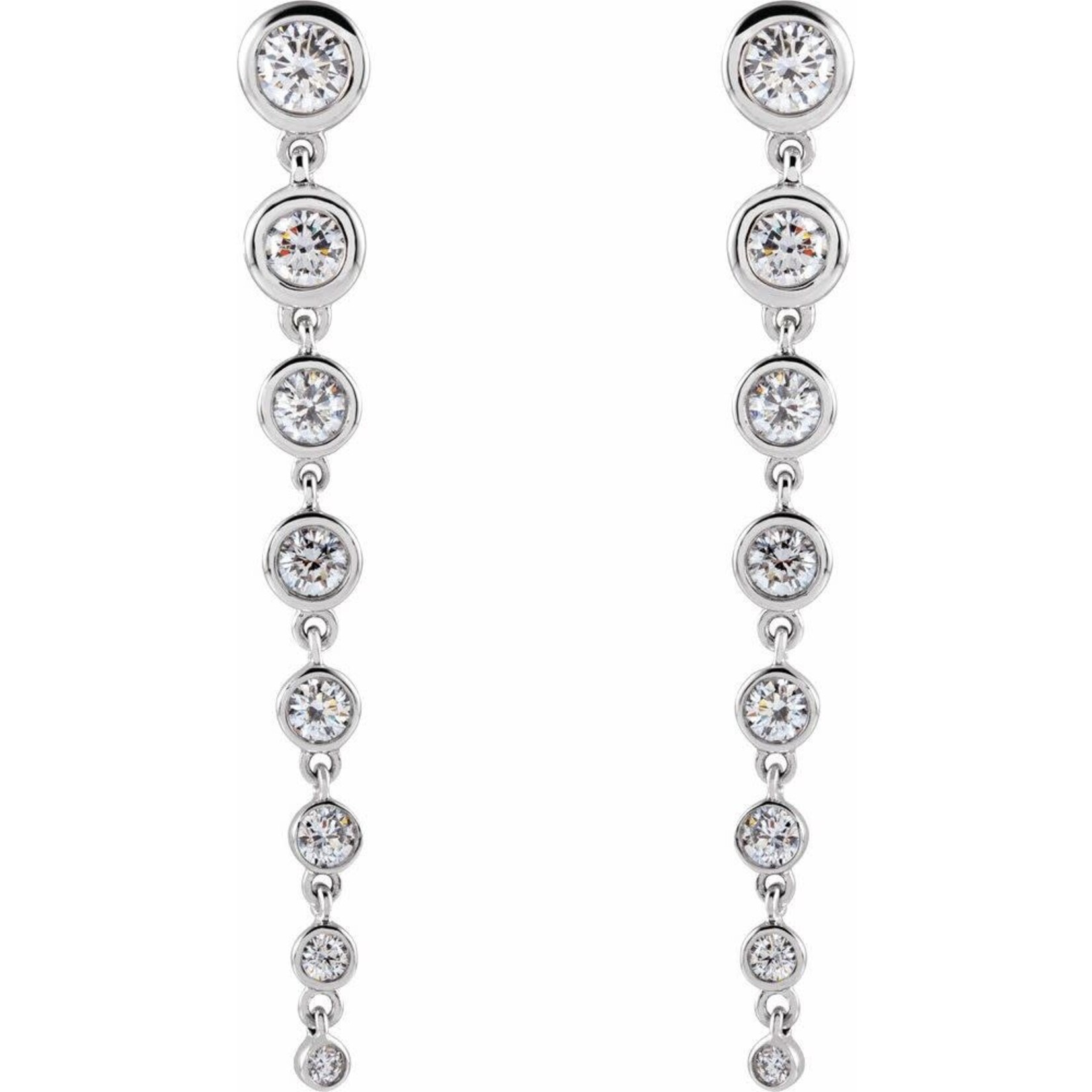 Mckay Diamonds Lab Grown Bezel Dangle Earrings