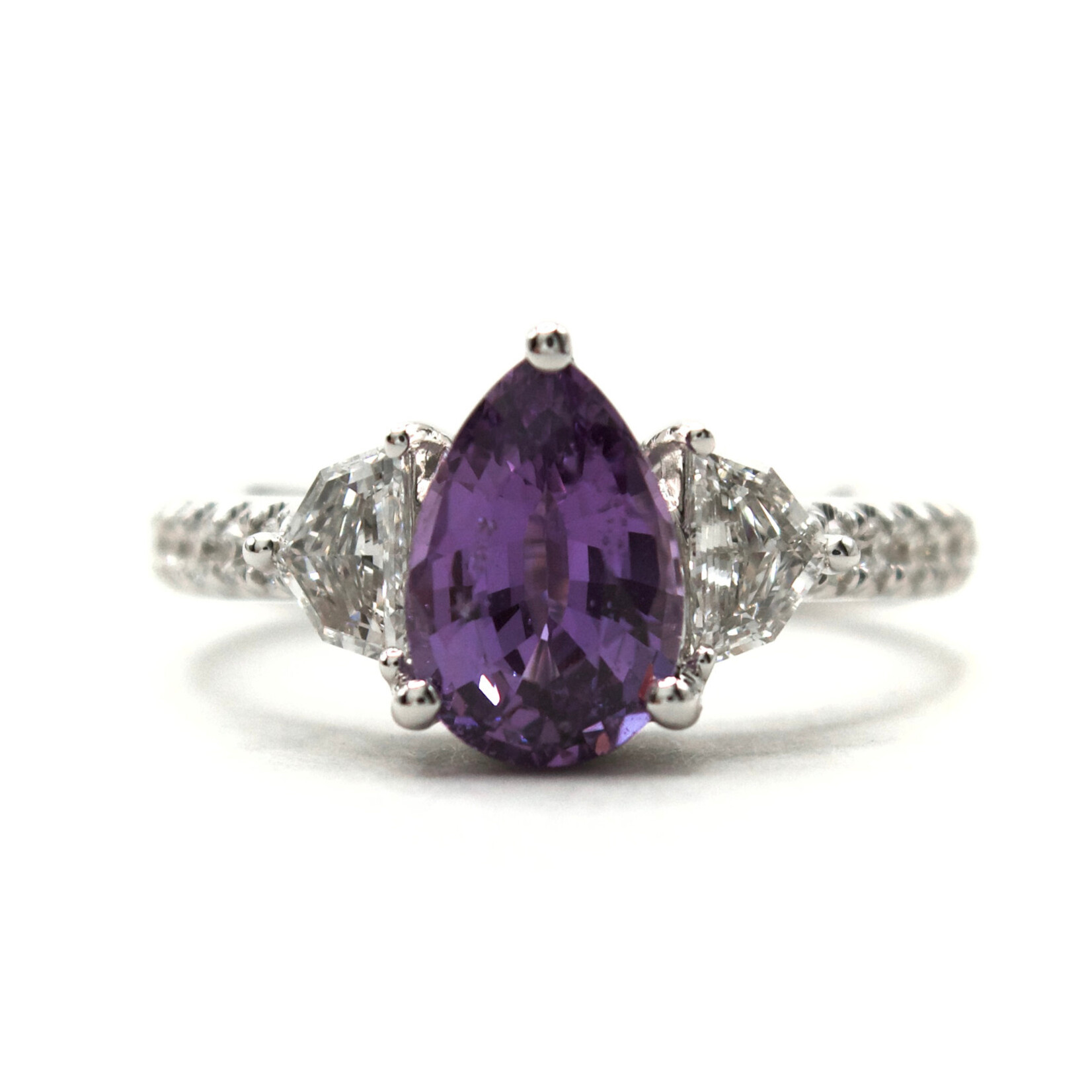 Mckay Diamonds Natural Purple Sapphire Ring with Diamond Accents
