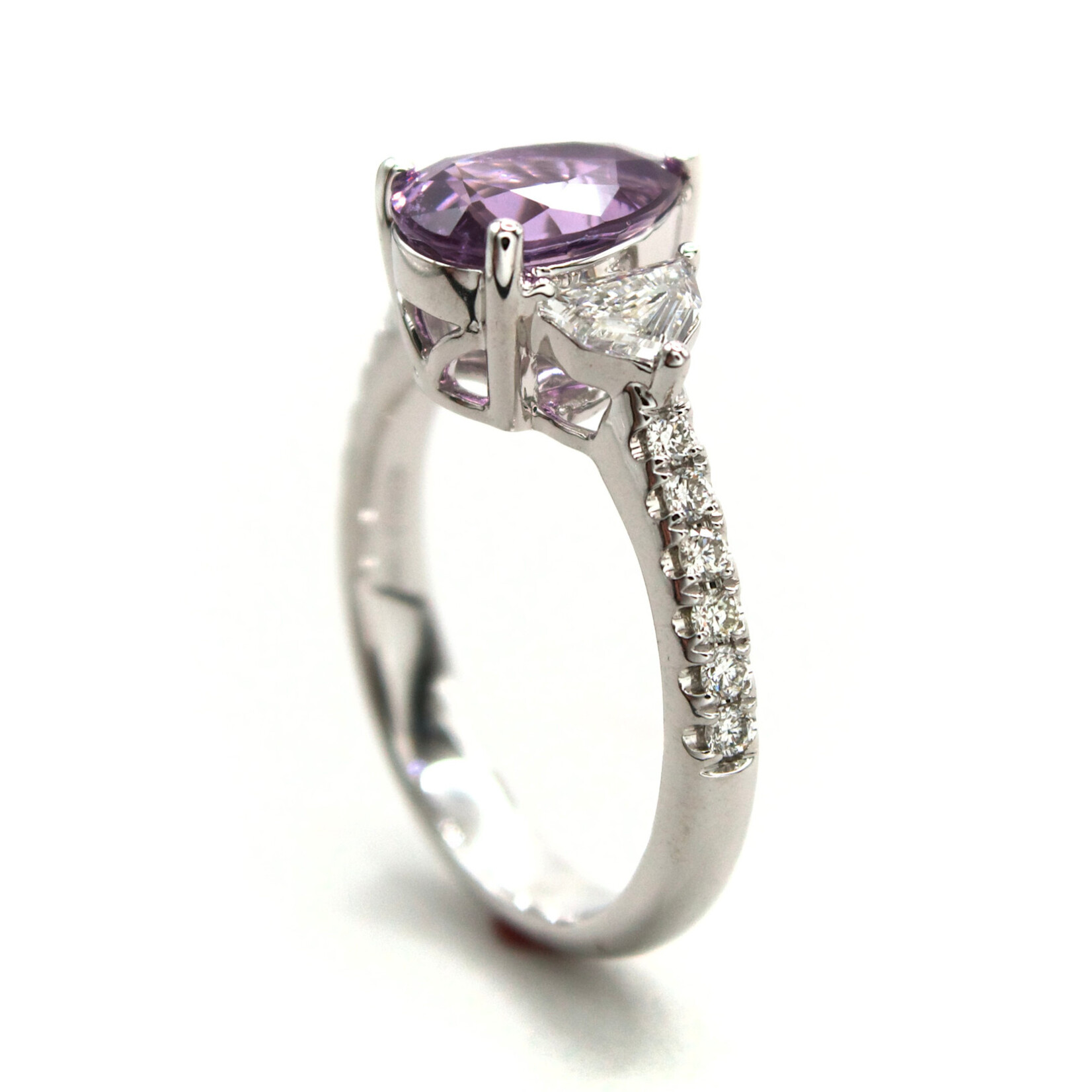 Mckay Diamonds Natural Purple Sapphire Ring with Diamond Accents