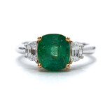 Mckay Diamonds GIA-Certified Natural Emerald Ring with Diamond Accents