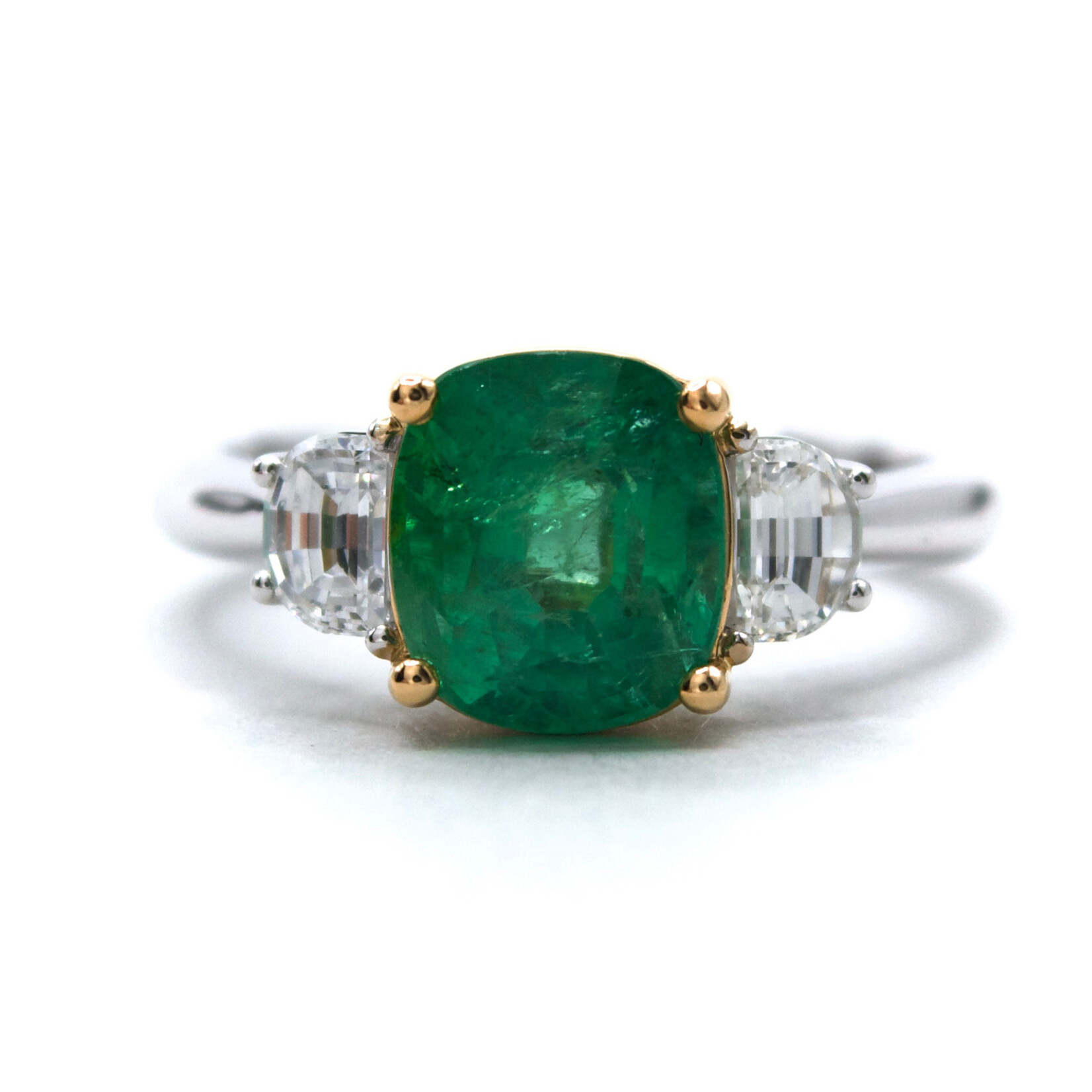 Mckay Diamonds GIA-Certified Natural Emerald Ring with Diamond Accents