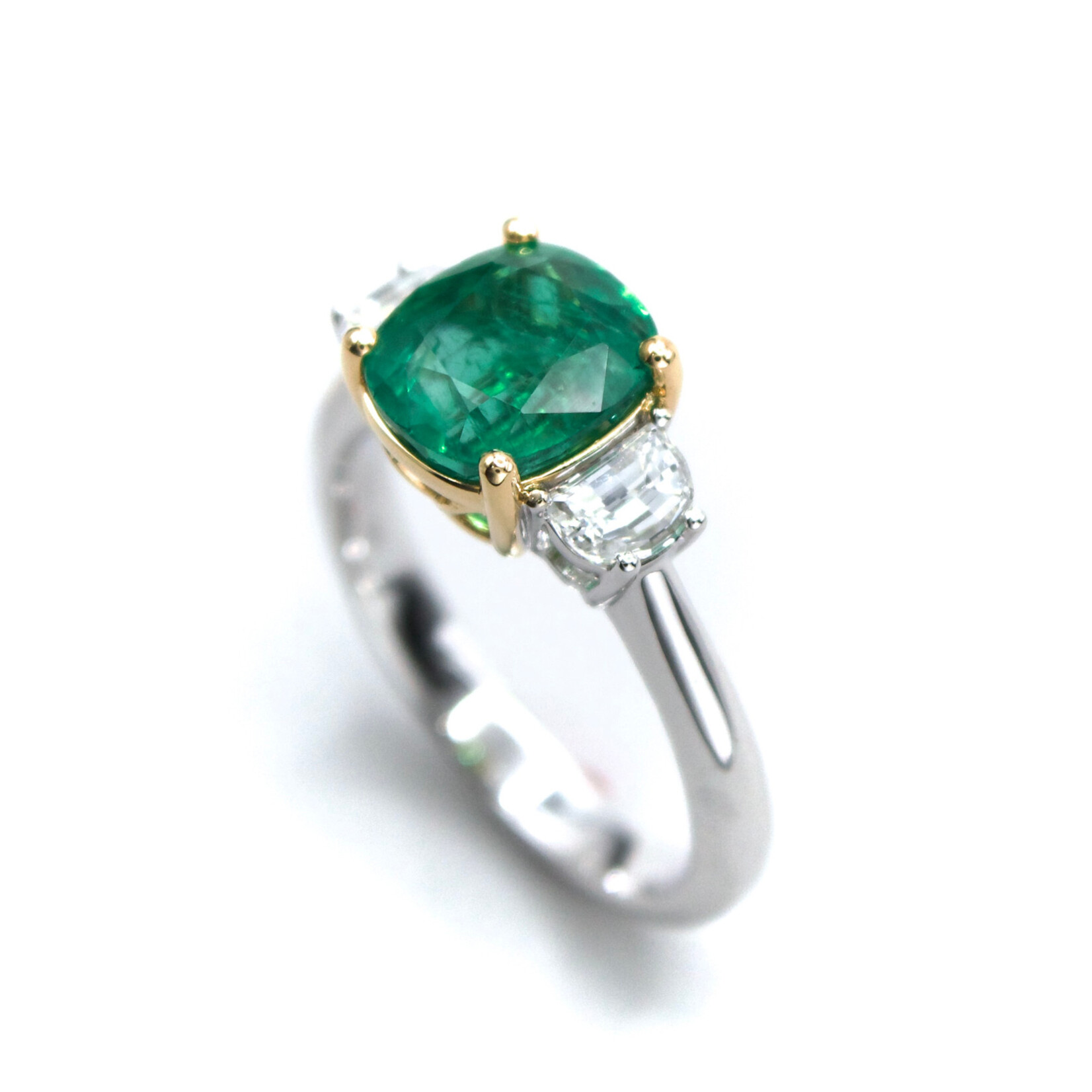 Mckay Diamonds GIA-Certified Natural Emerald Ring with Diamond Accents