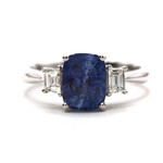 Mckay Diamonds Natural  Sapphire Ring with Diamond Accents