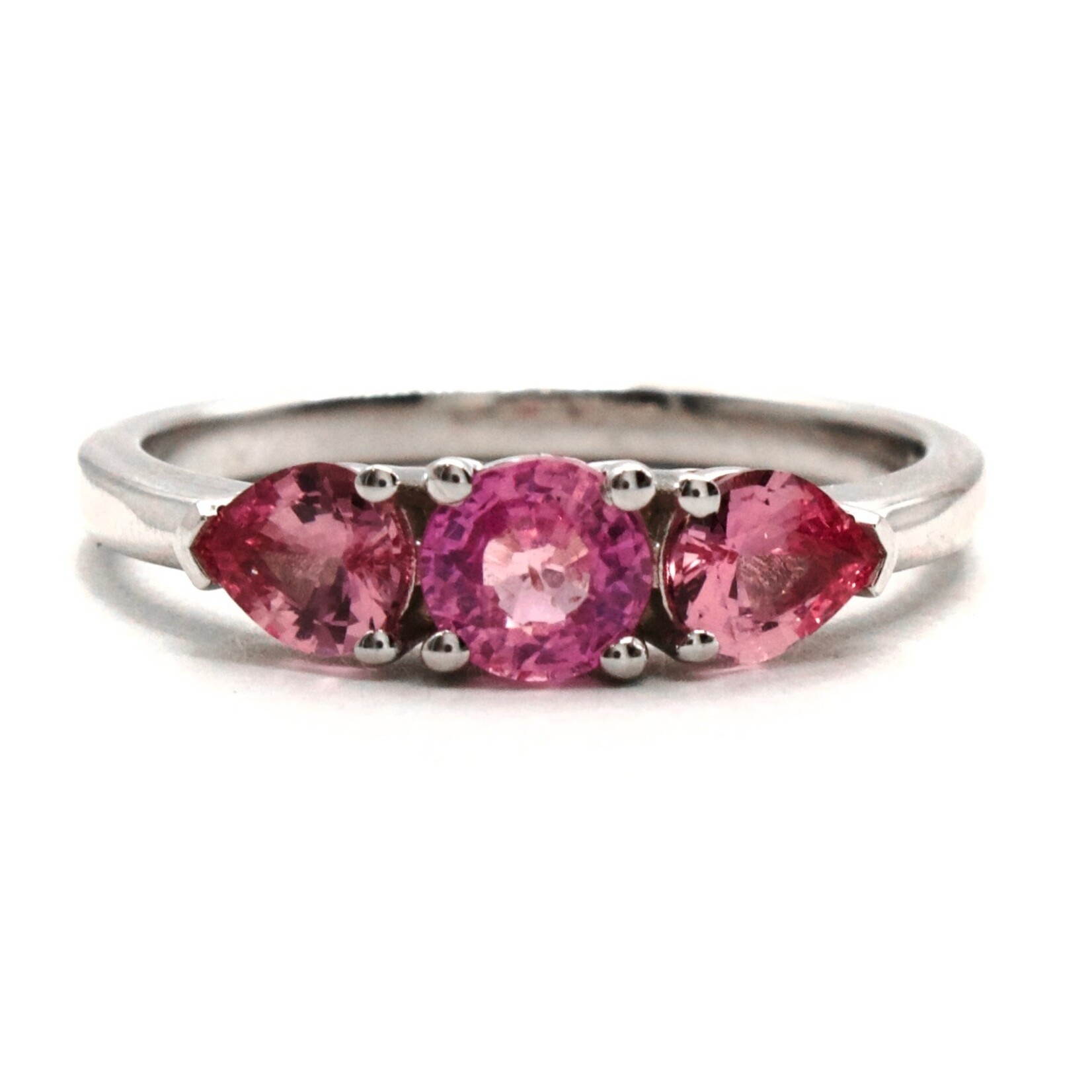 Mckay Diamonds Round and Princess-Cut Pink Sapphire Ring