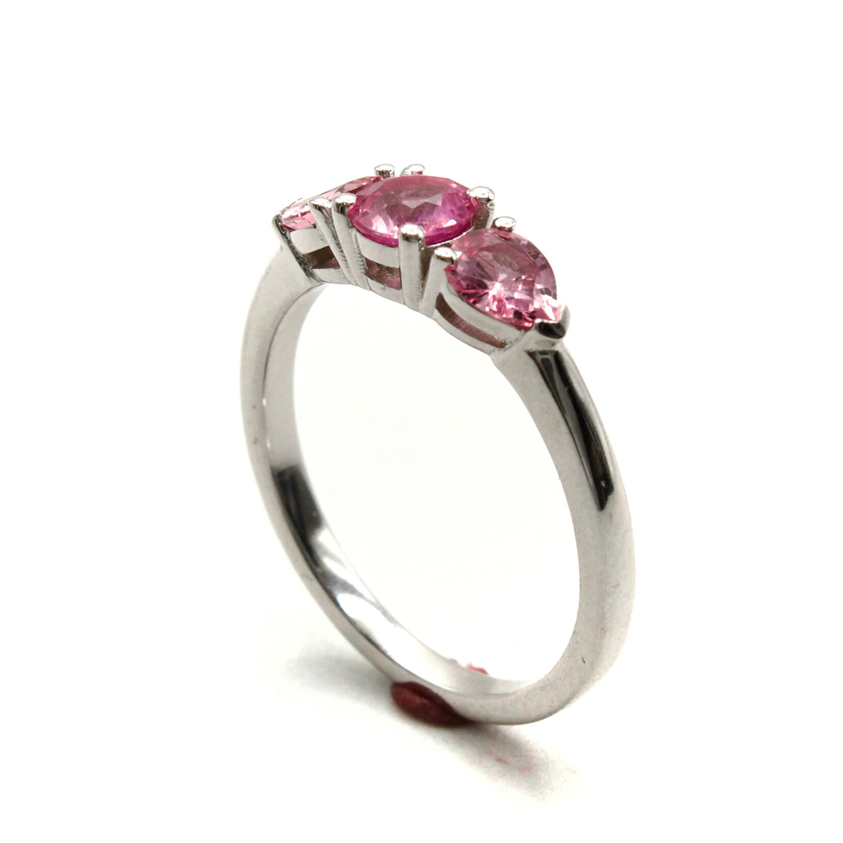 Mckay Diamonds Round and Princess-Cut Pink Sapphire Ring